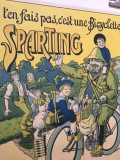 'T’en Fais Pas, C’est Une Bicyclette Sparting', Original Lithograph Poster