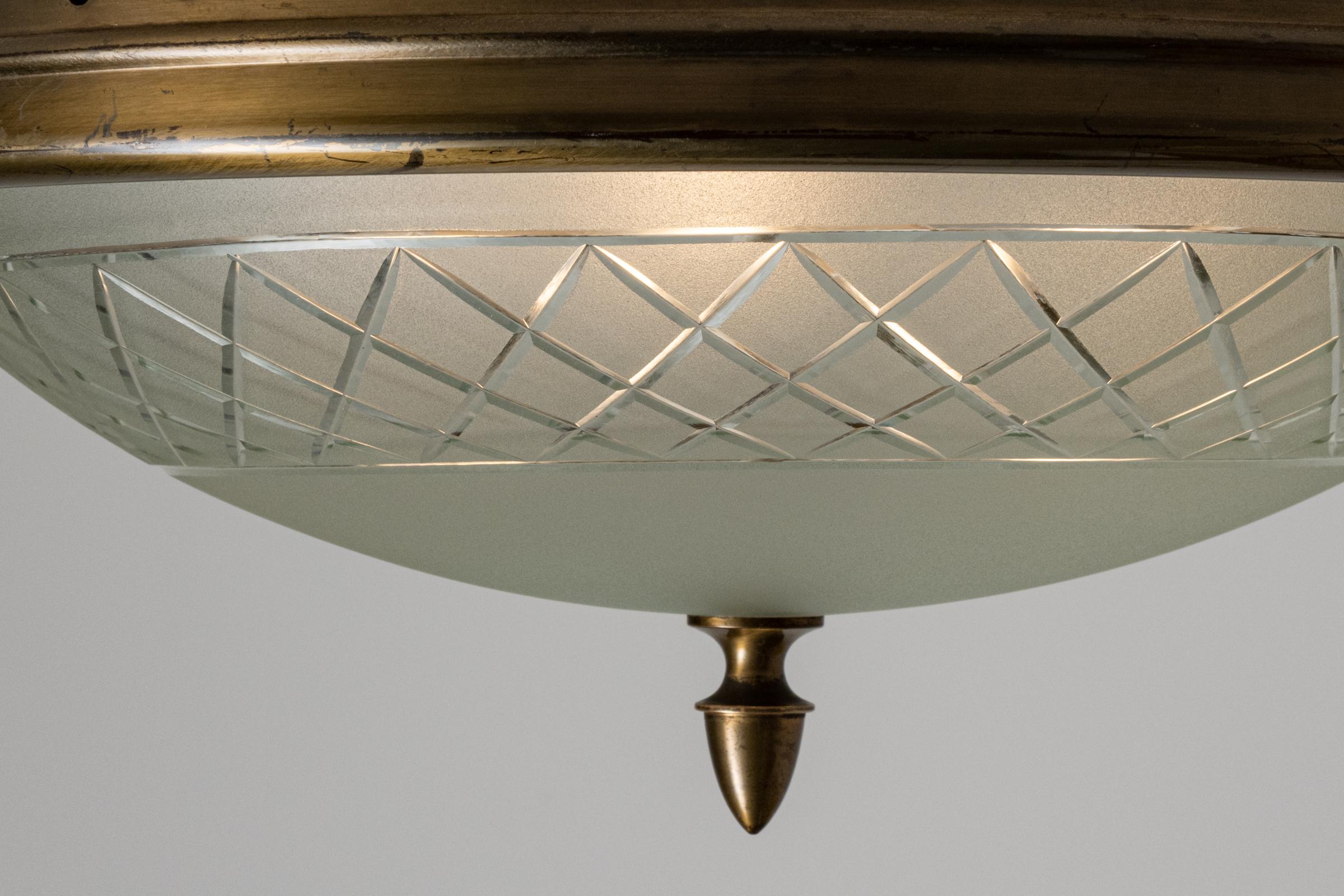 Mid-20th Century Flush Mount Ceiling Lights by Arredoluce For Sale