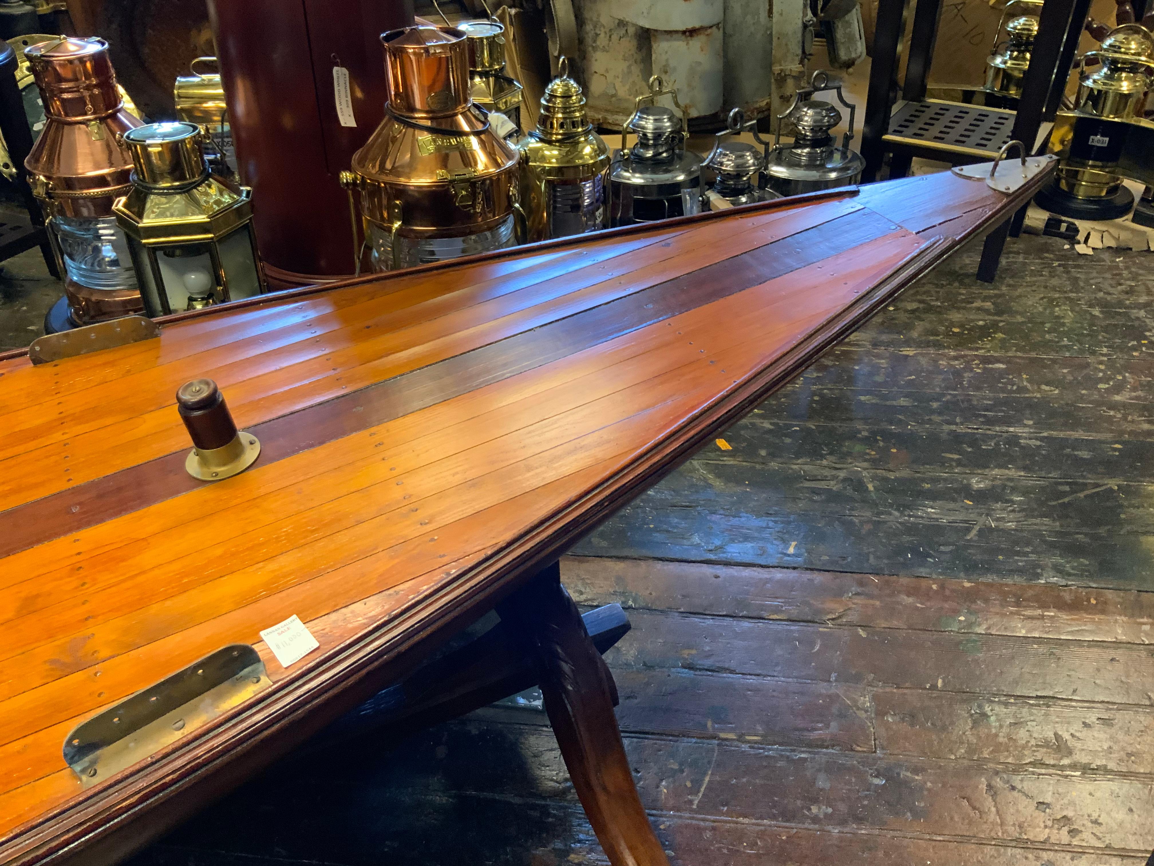 Wood Ten Foot Yacht Table from Nineteenth Century Model