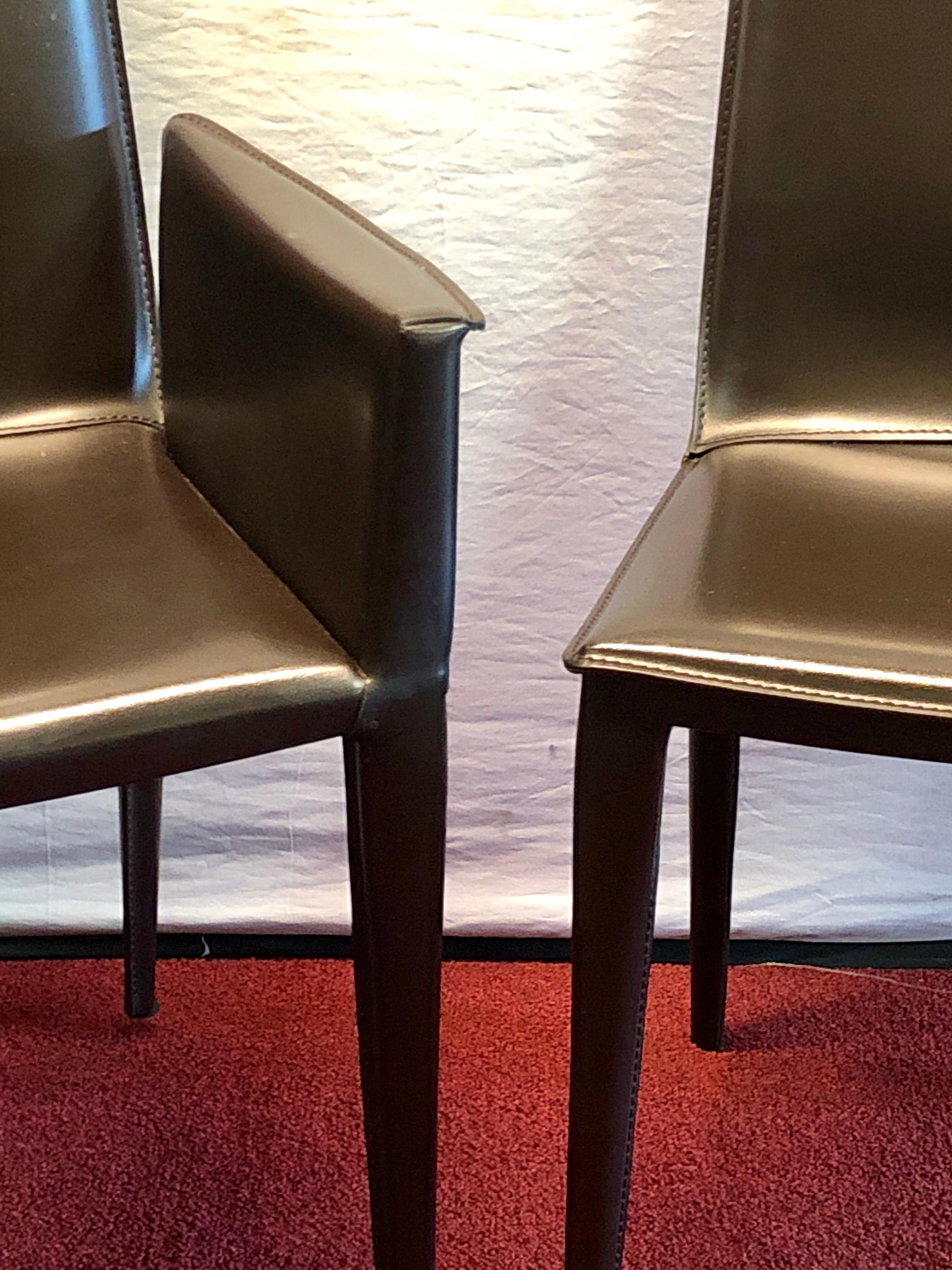 italian leather dining room chairs