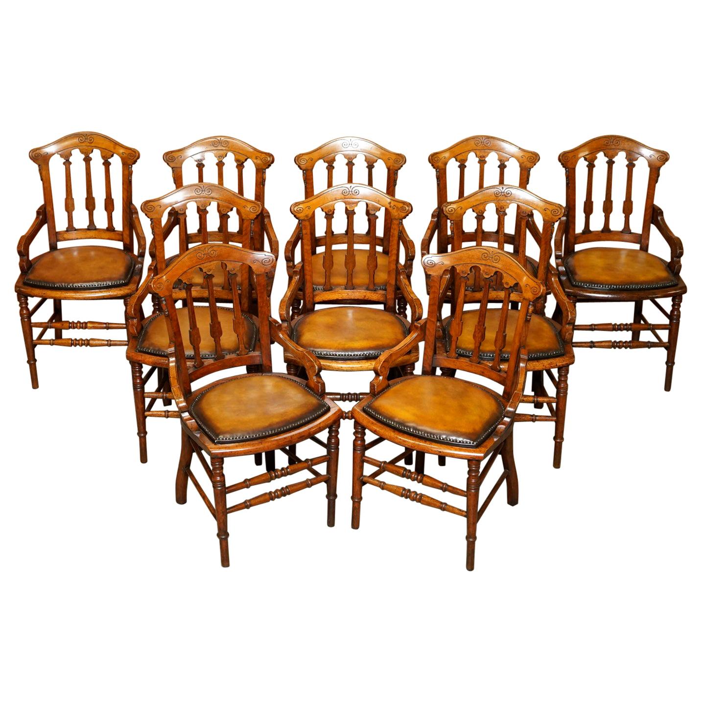 Ten Fully Restored Gillows & Co Lancaster and London Georgian Dining Chairs 10