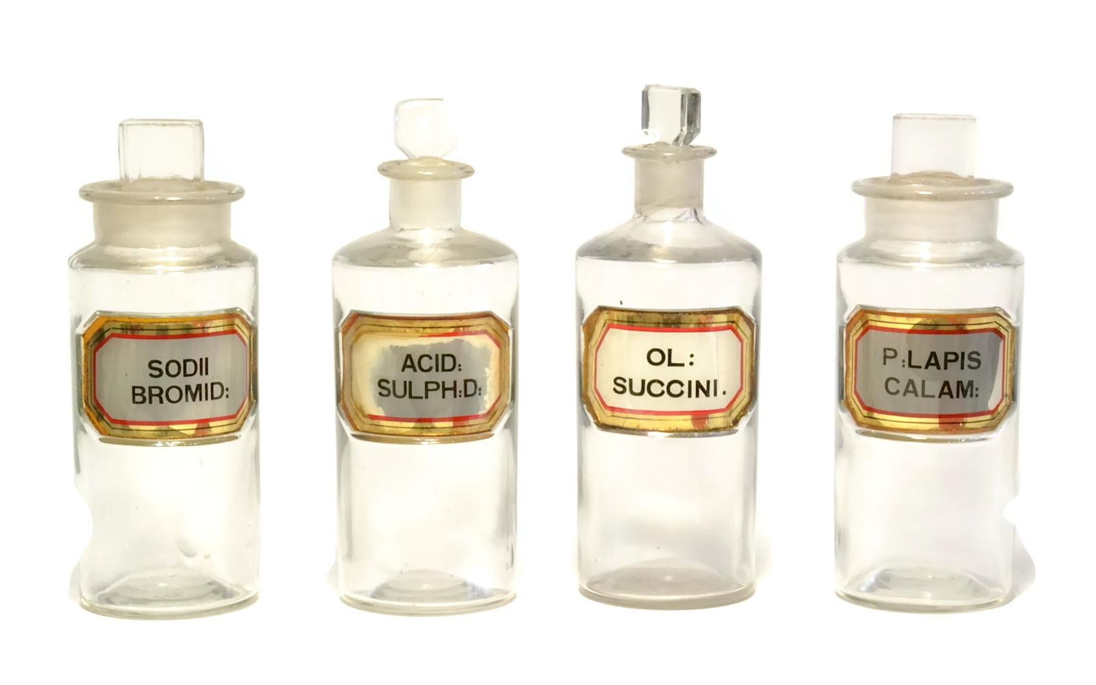 European Ten Glass Apothecary Jars For Sale