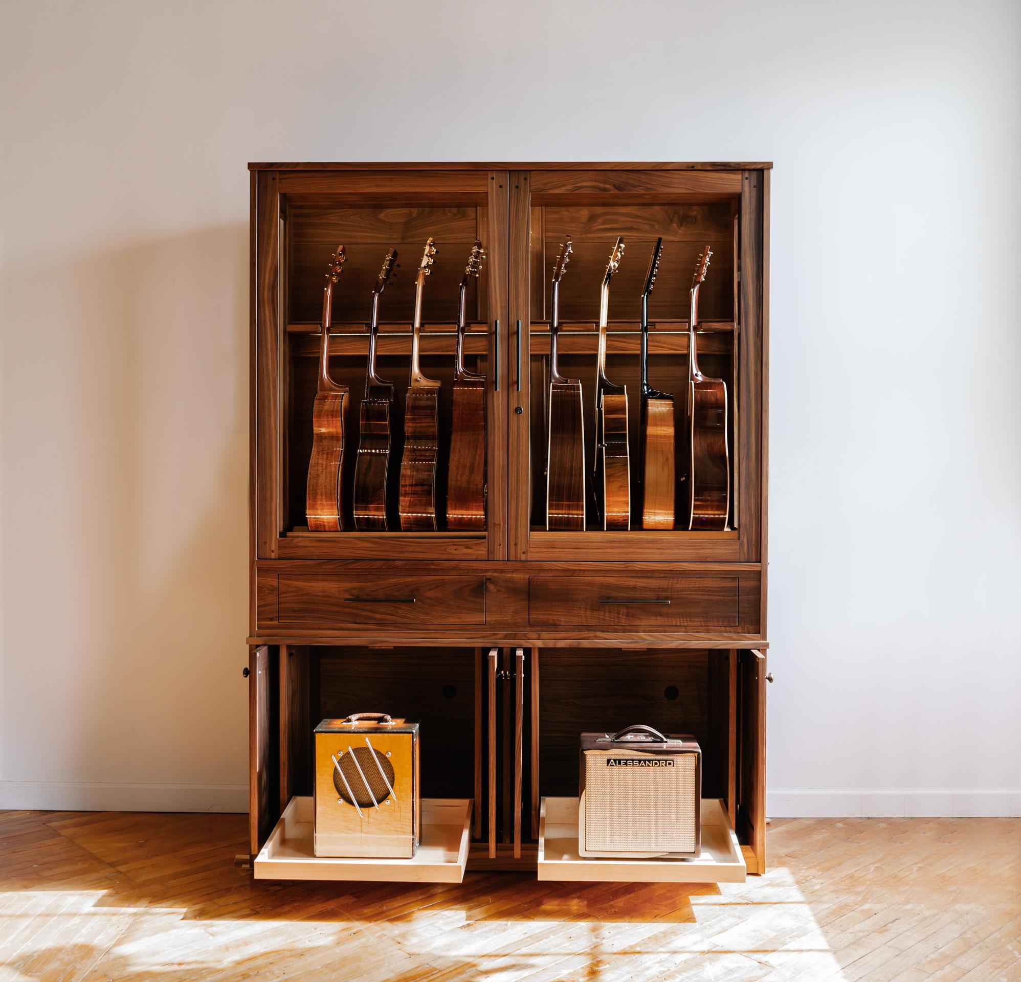 Ten Guitar Humidor, Wood Case Display, Amplifier Storage, The Guitar ...
