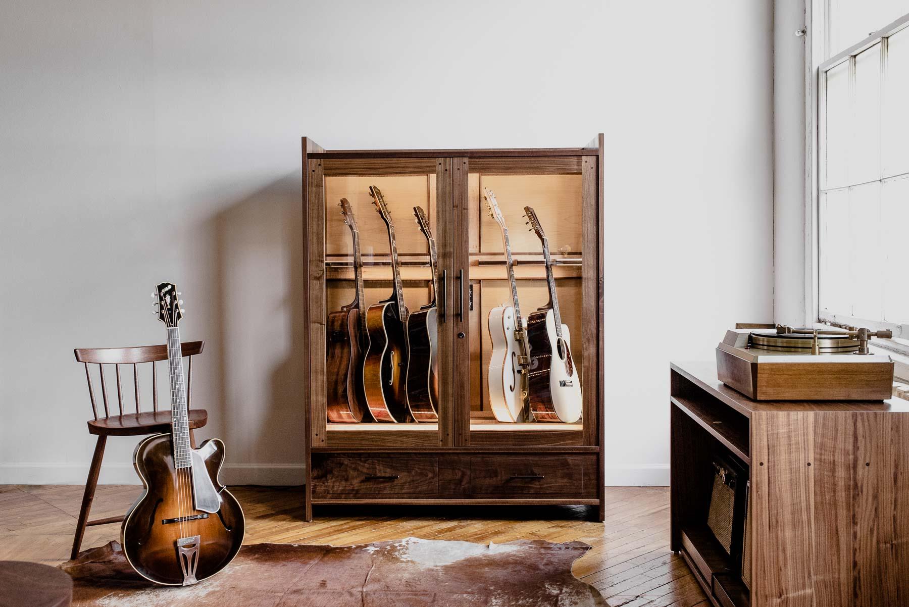 The Habitat Guitar Ten Instrument Display, Humidor For Sale at 1stDibs guitar