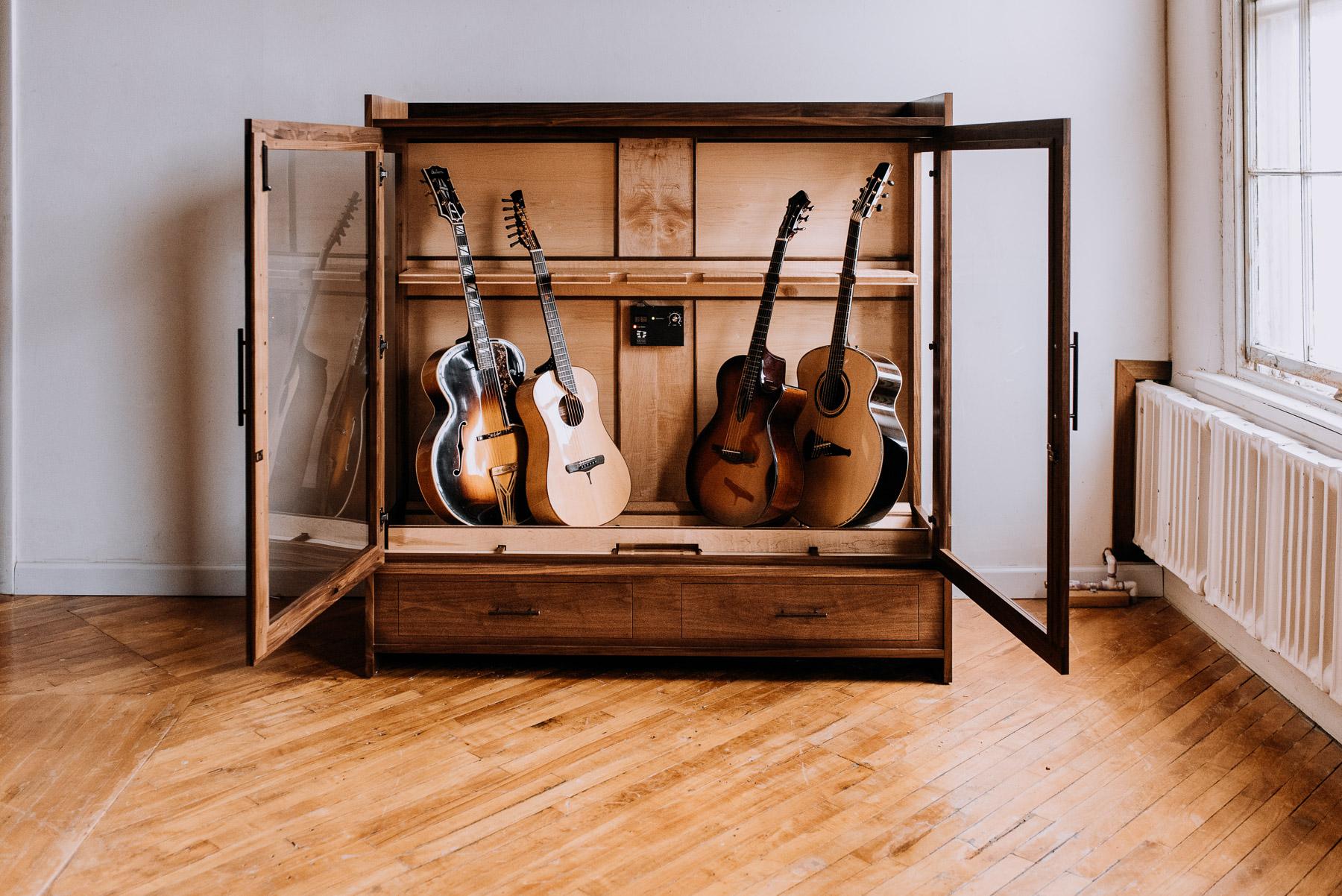 The Habitat Guitar Ten Instrument Display, Humidor For Sale at 1stDibs guitar