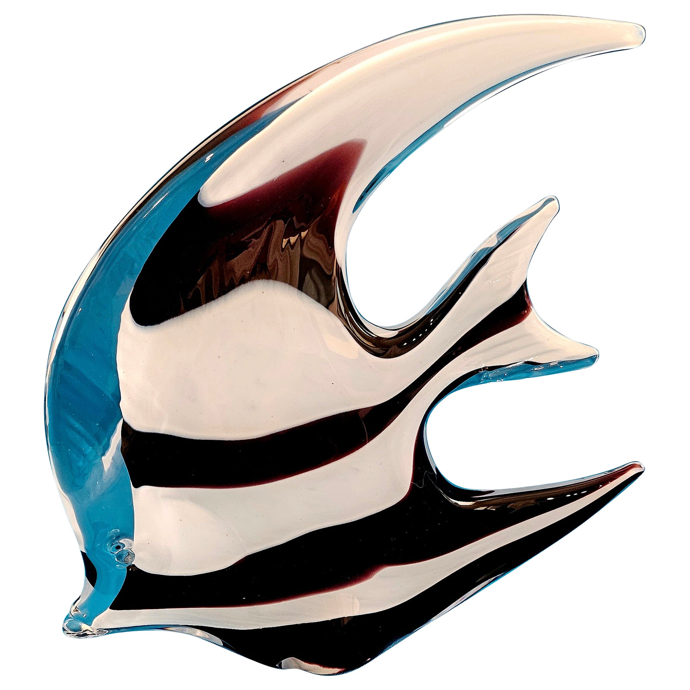 Scultura di pesce in cristallo/vetro di Josef Marcolin, firmata da 10 pollici - VENDITA CHIUSA