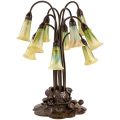 Ten-Light Lily Table Lamp by Tiffany Studios