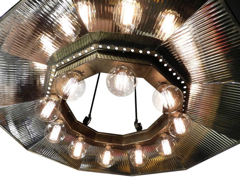 TenLight Mirror Reflector Chandelier For Sale at 1stdibs