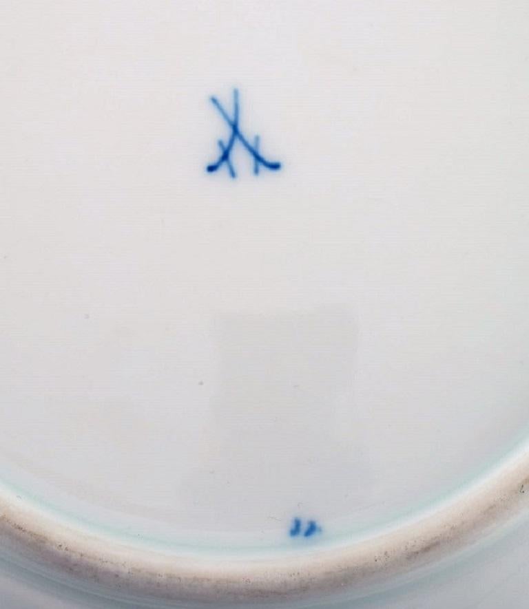 Ten Meissen Green Ivy Vine Leaf Plates in Hand-Painted Porcelain, 1940s 1