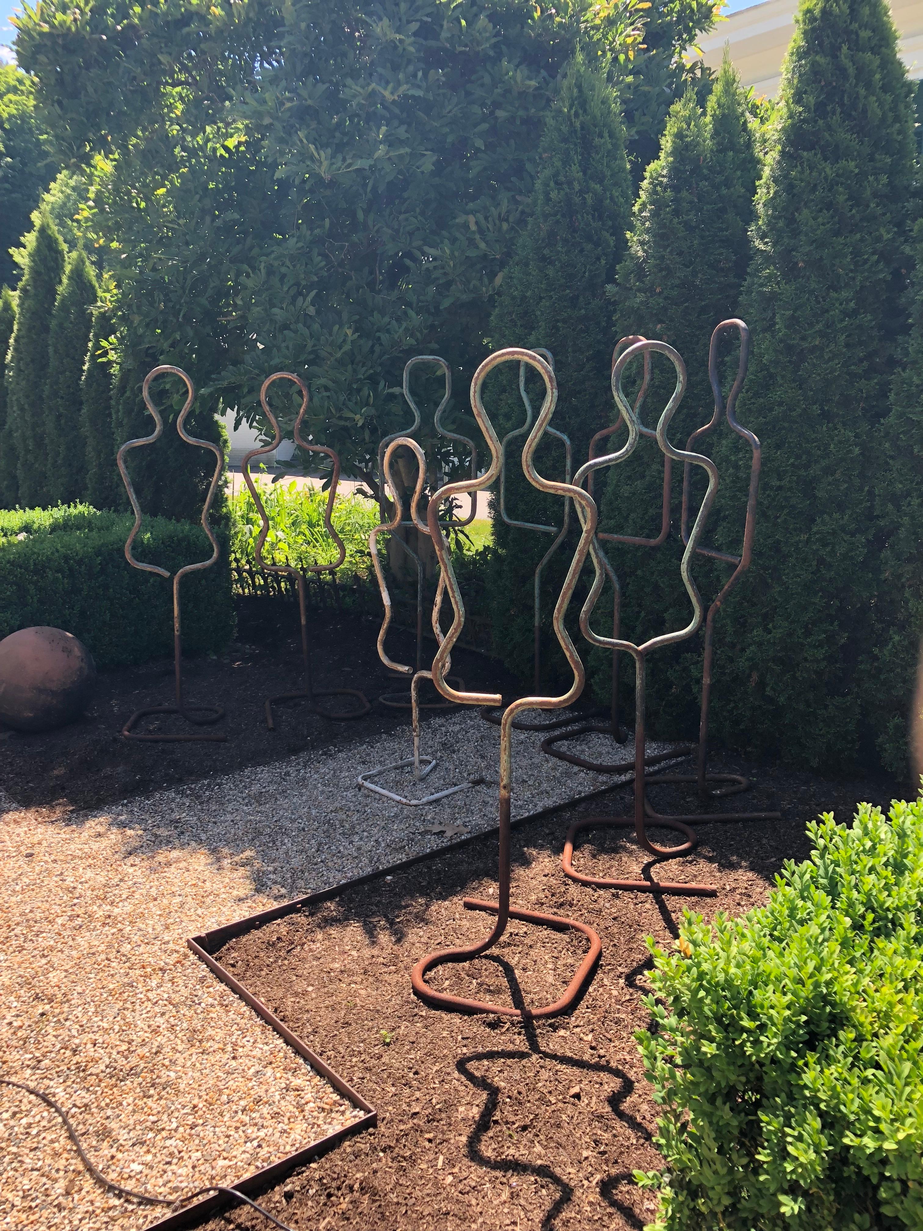 Ten Mid-Century French Painted Steel Mannequins 4