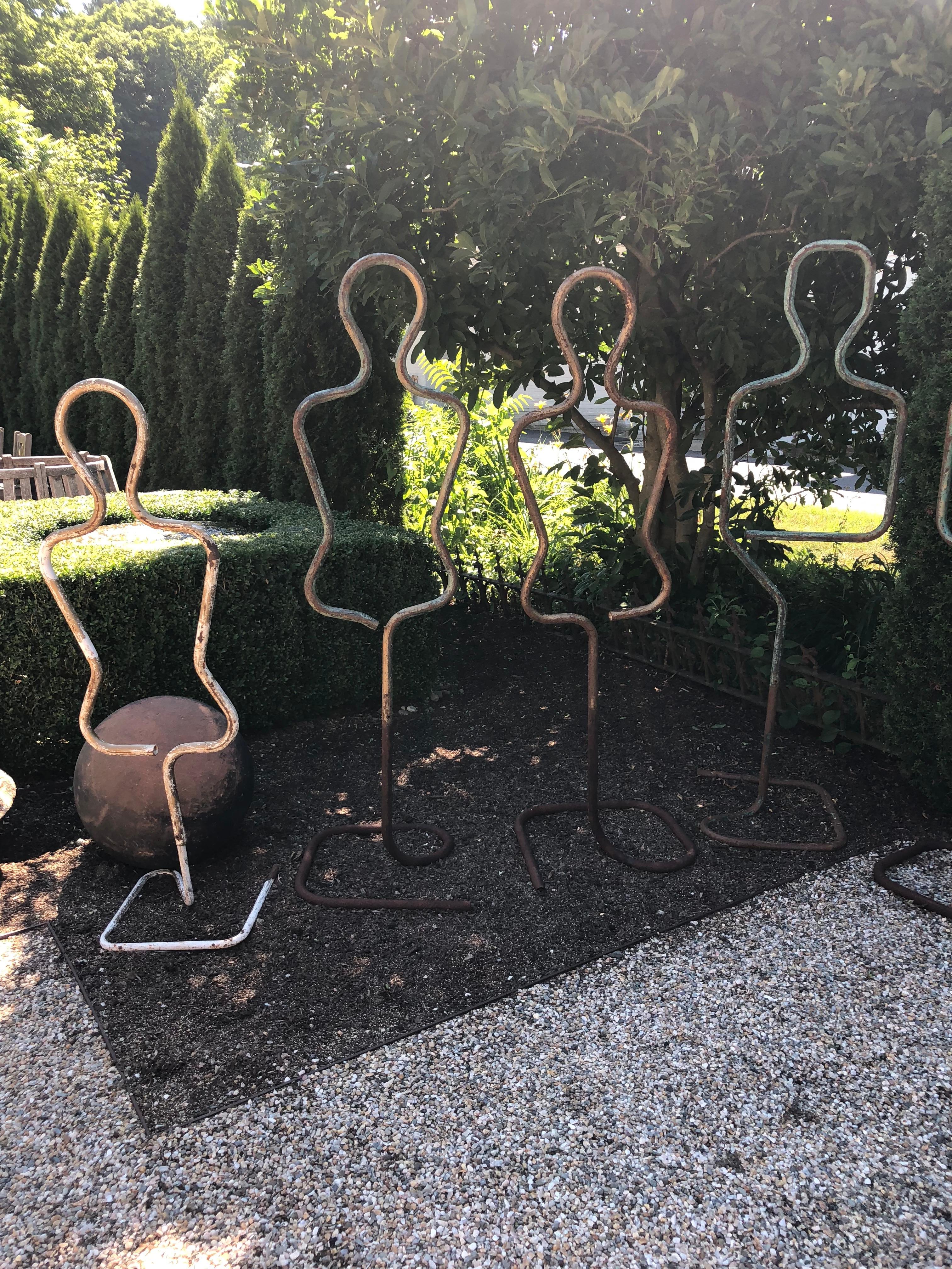 Ten Mid-Century French Painted Steel Mannequins 1