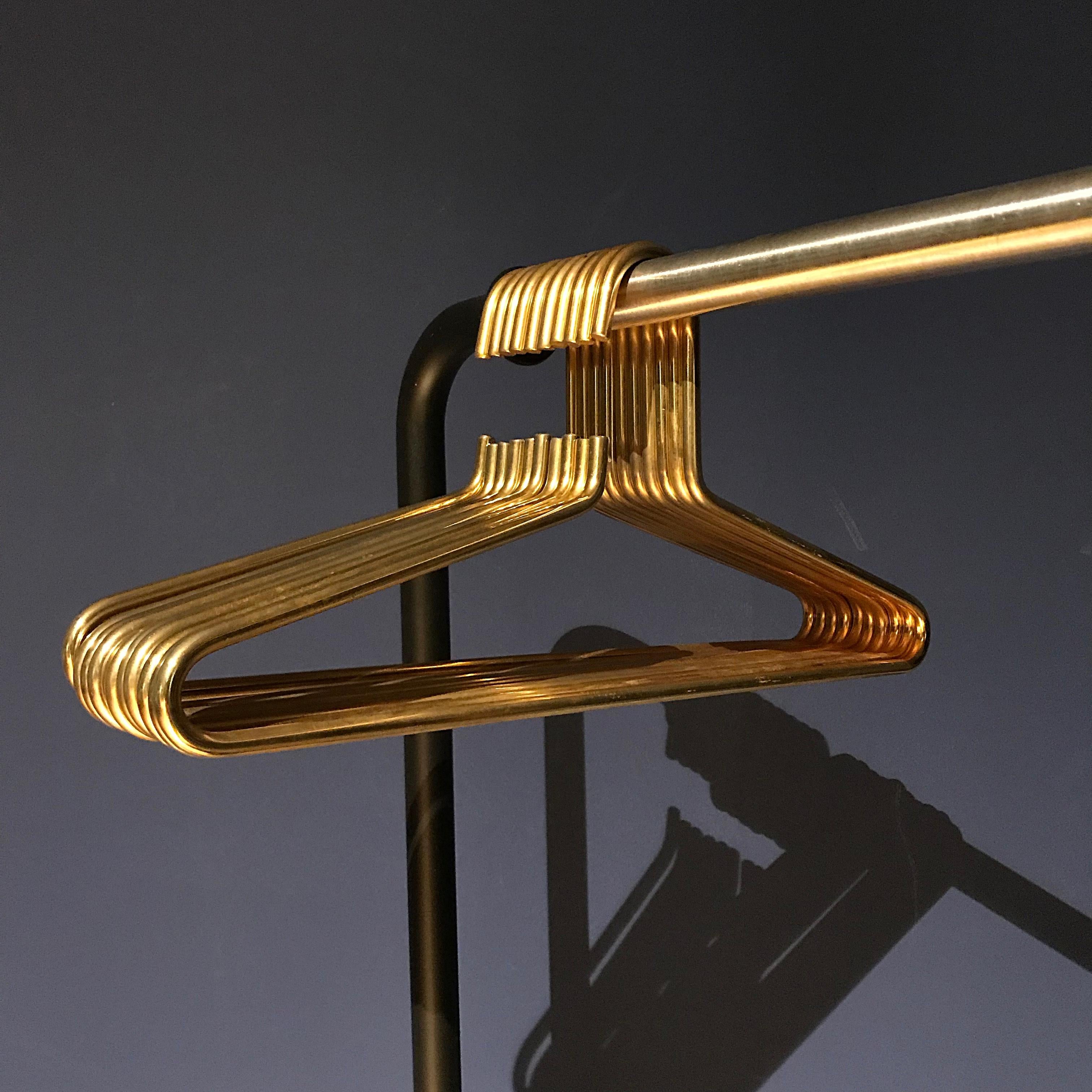 20th Century Ten Midcentury Carl Auböck Gold-Plated Brass Coat Hangers, 1960s, Austria