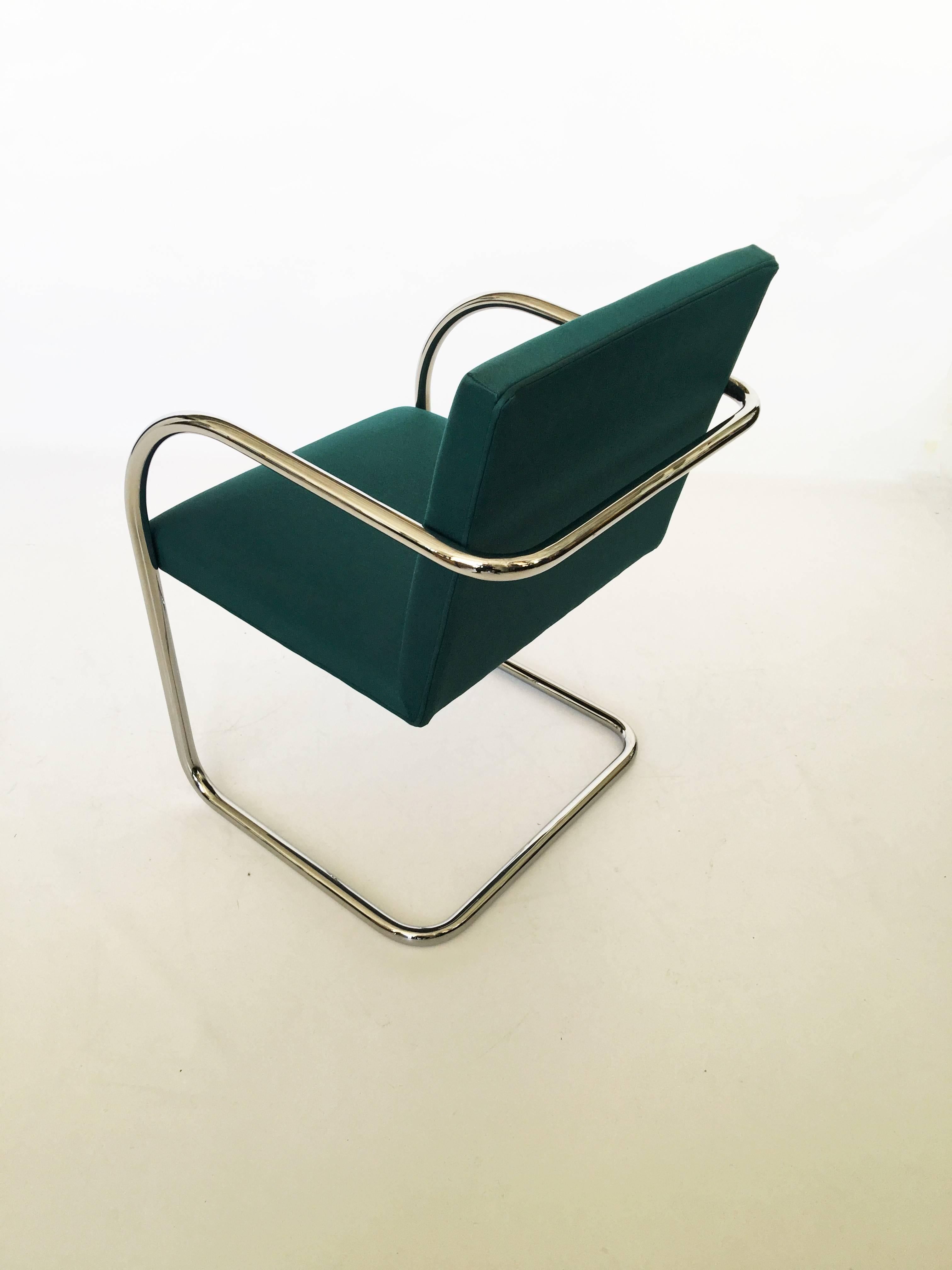Late 20th Century Ten Mies van der Rohe Tubular Brno Chairs by Knoll