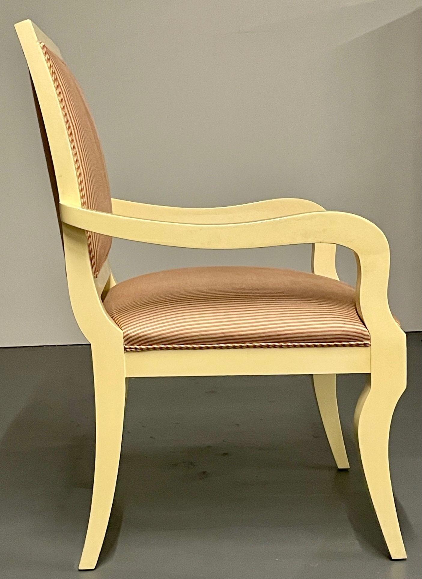 Ten Modern Dining Chairs, White Lacquer, Ron Seff, Custom For Sale 8