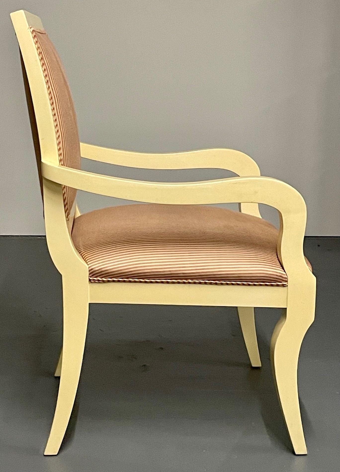Ten Modern Dining Chairs, White Lacquer, Ron Seff, Custom For Sale 9