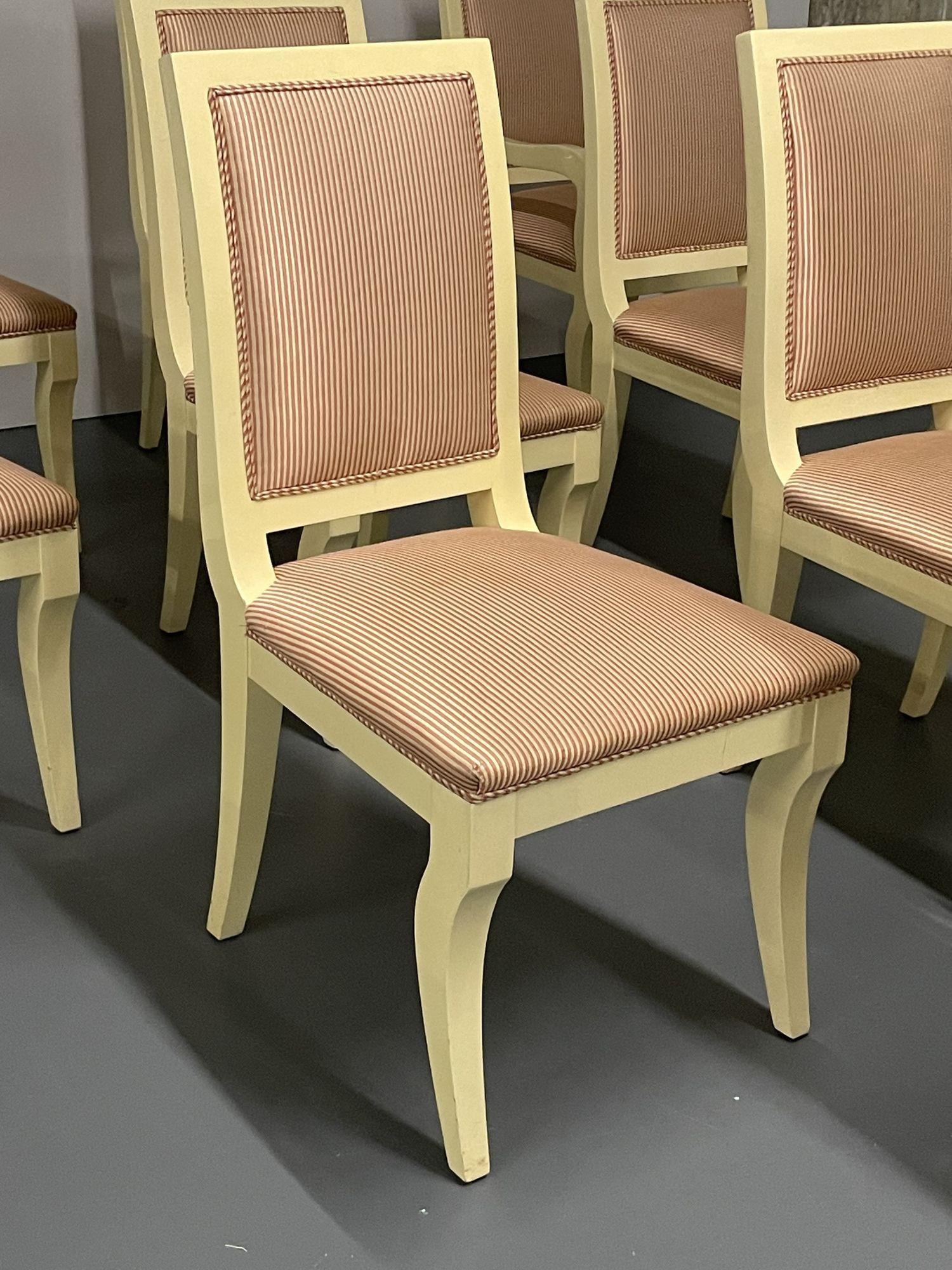 Ten Modern Dining Chairs, White Lacquer, Ron Seff, Custom For Sale 1