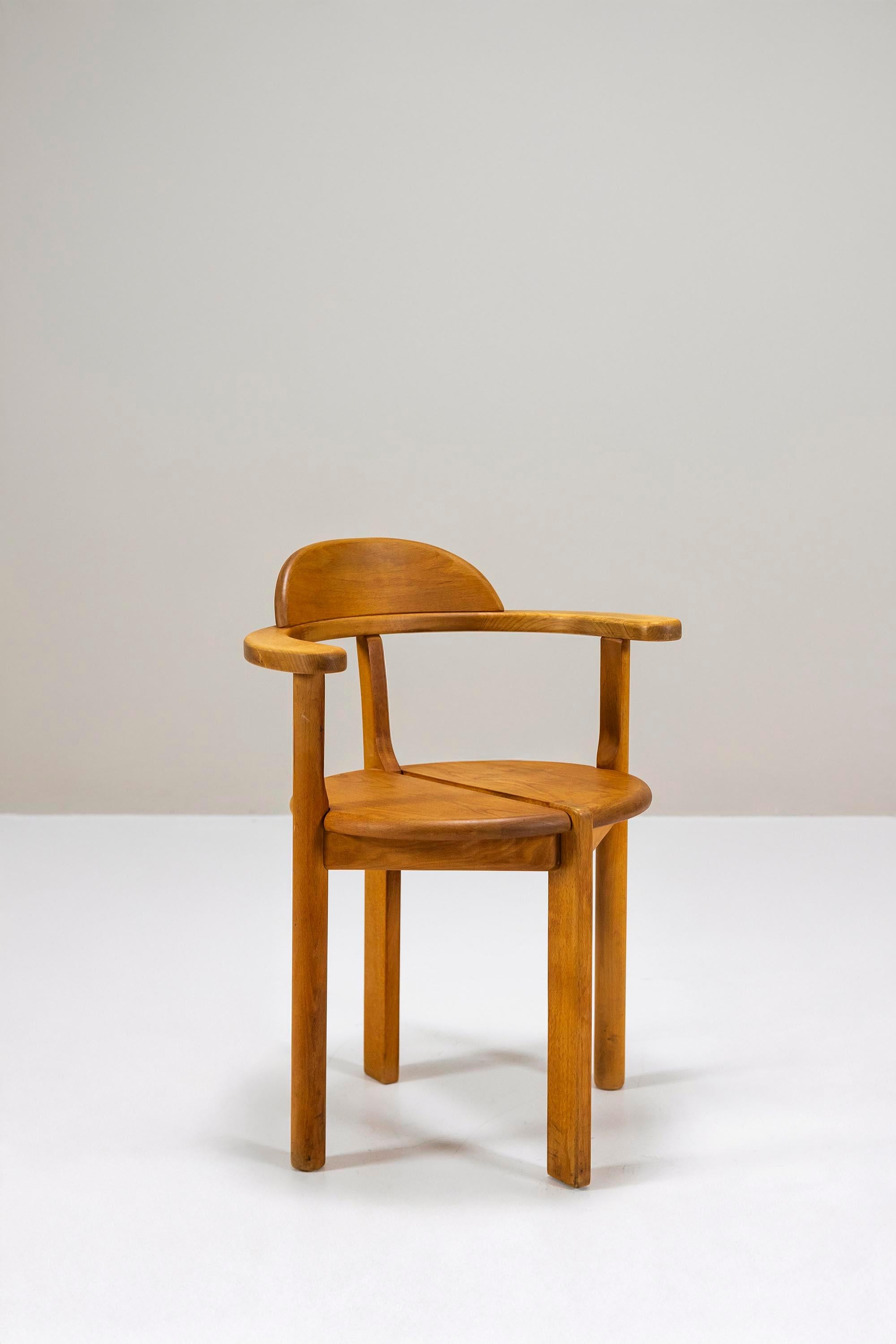 Ten Pinewood Dining Chairs in the Style of Daumiller, Austria 1960s 5