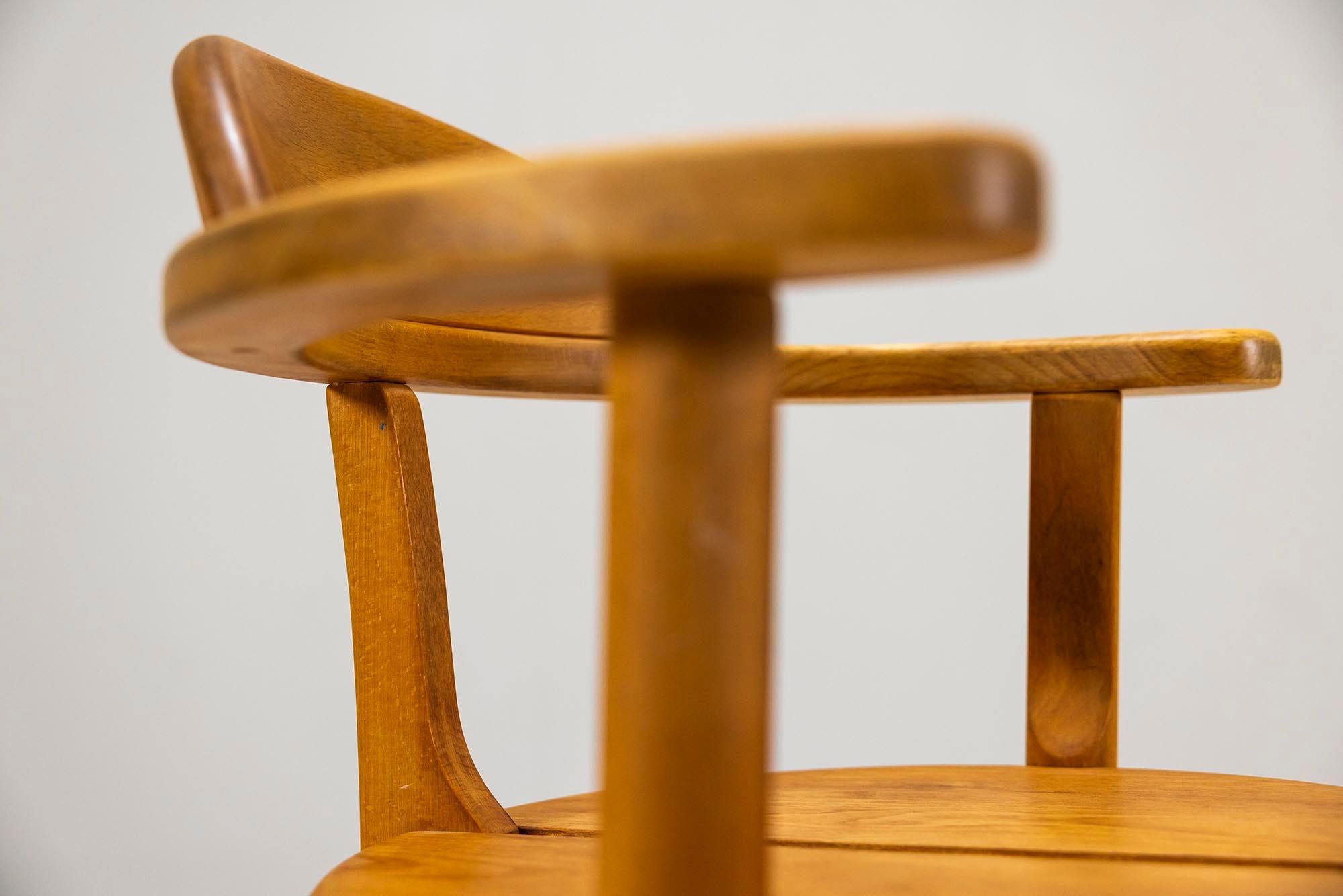 Ten Pinewood Dining Chairs in the Style of Daumiller, Austria 1960s 7