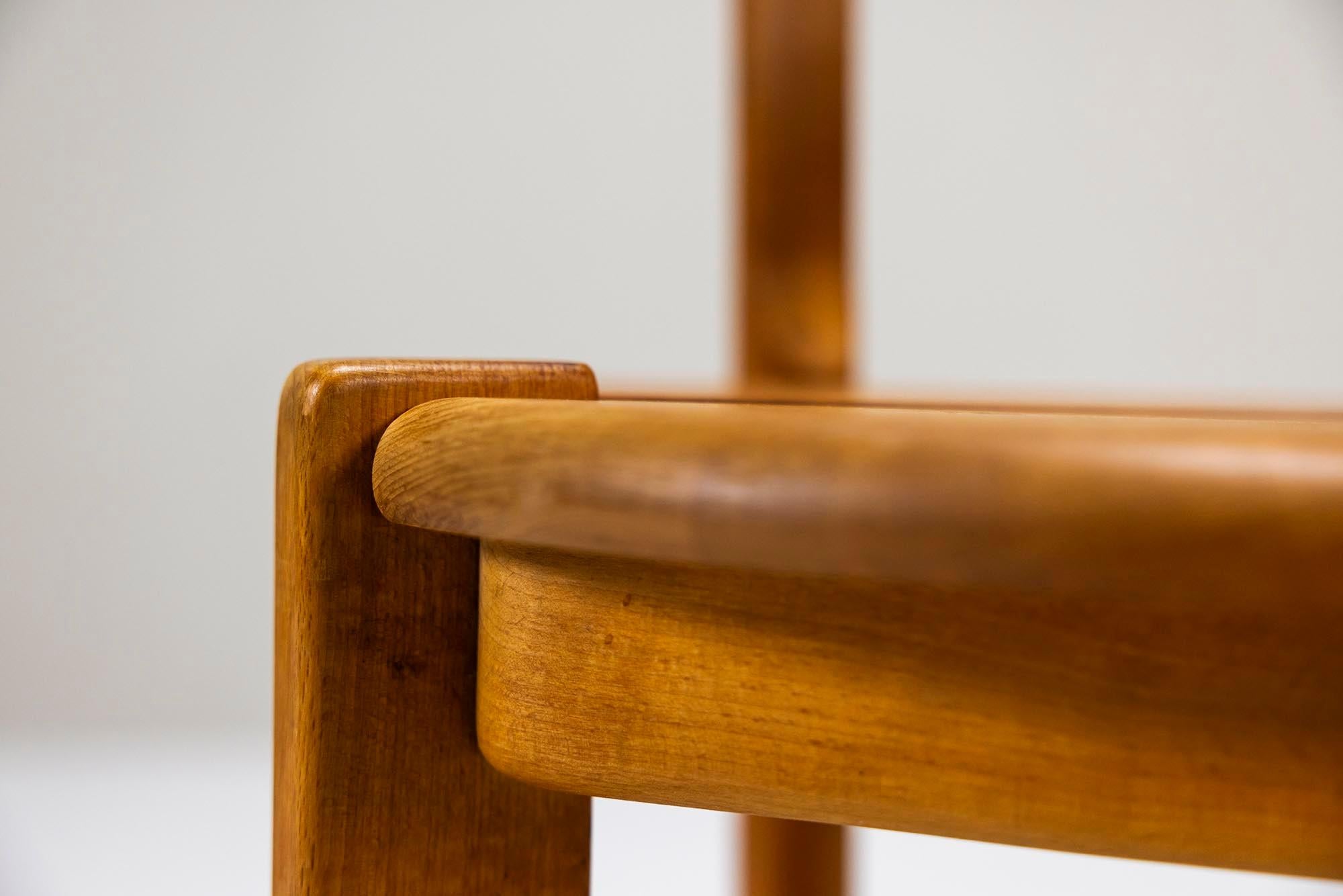 Ten Pinewood Dining Chairs in the Style of Daumiller, Austria 1960s 10