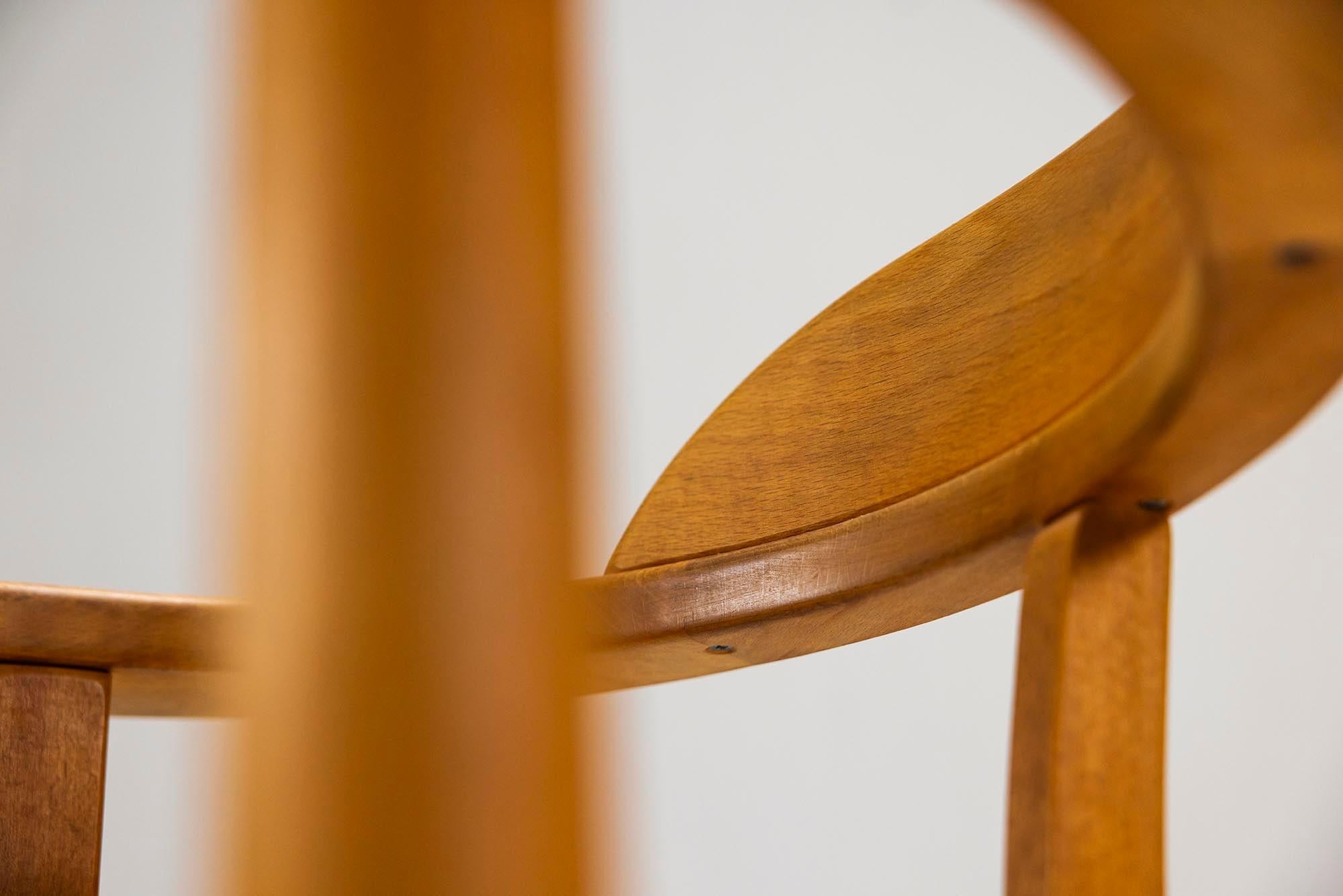 Ten Pinewood Dining Chairs in the Style of Daumiller, Austria 1960s 11