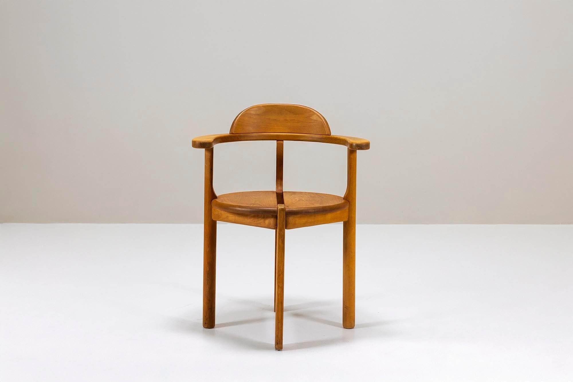 Ten Pinewood Dining Chairs in the Style of Daumiller, Austria 1960s In Good Condition In Hellouw, NL