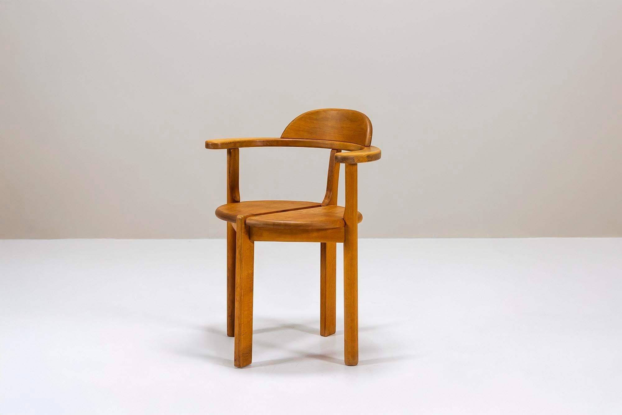 Ten Pinewood Dining Chairs in the Style of Daumiller, Austria 1960s 3