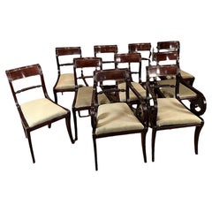 Ten Regency Mahogany Dining Chairs, C.1820