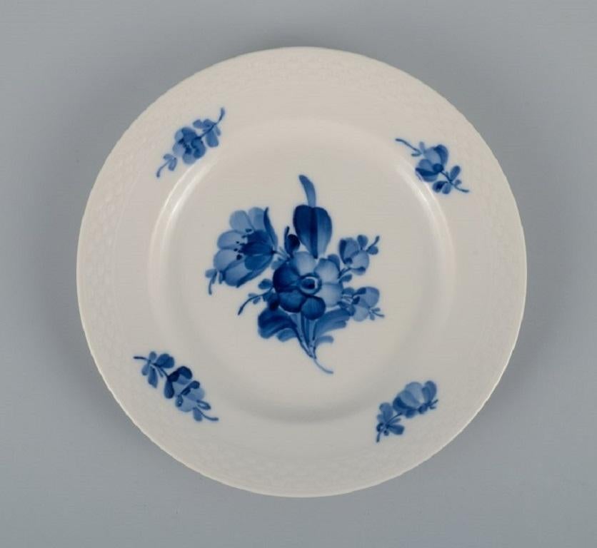 Zehn Royal Copenhagen Blaue Blumen geflochtene Kuchenteller (Dänisch) im Angebot