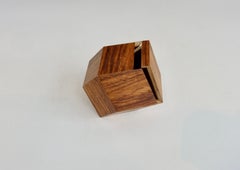 Ten Sided Polyhedral Wood Puzzle Box Sculpture