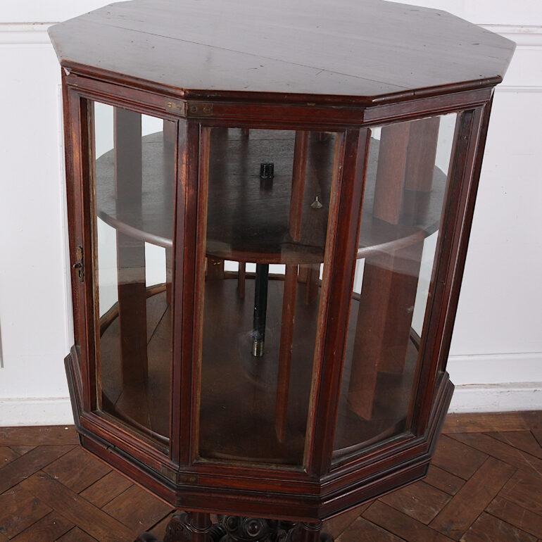 19th Century Ten-Sided Victorian Vitrine / Liquor Cabinet, C.1890