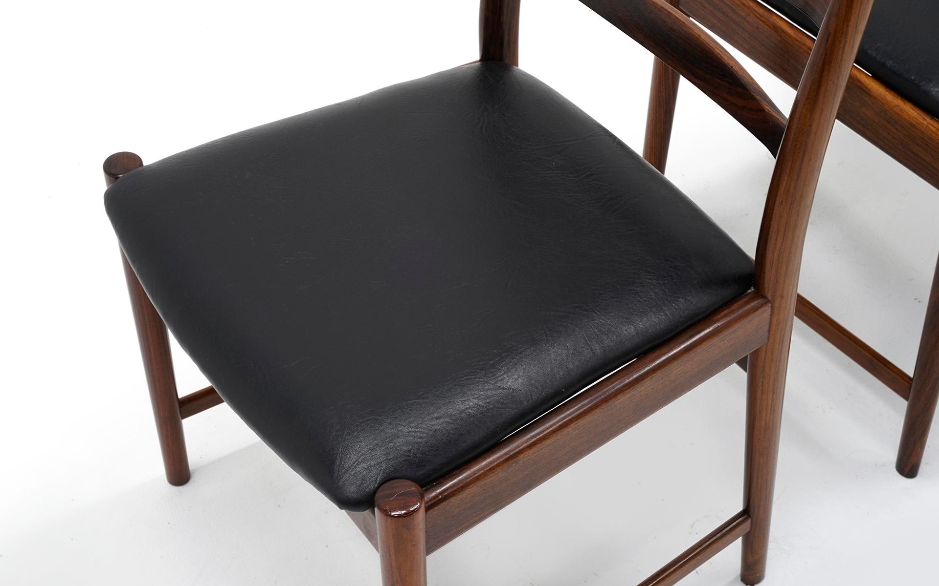 Ten Solid Rosewood Dining Chairs, Torbjørn Afdal, Two Arm and Eight Side Chairs 3