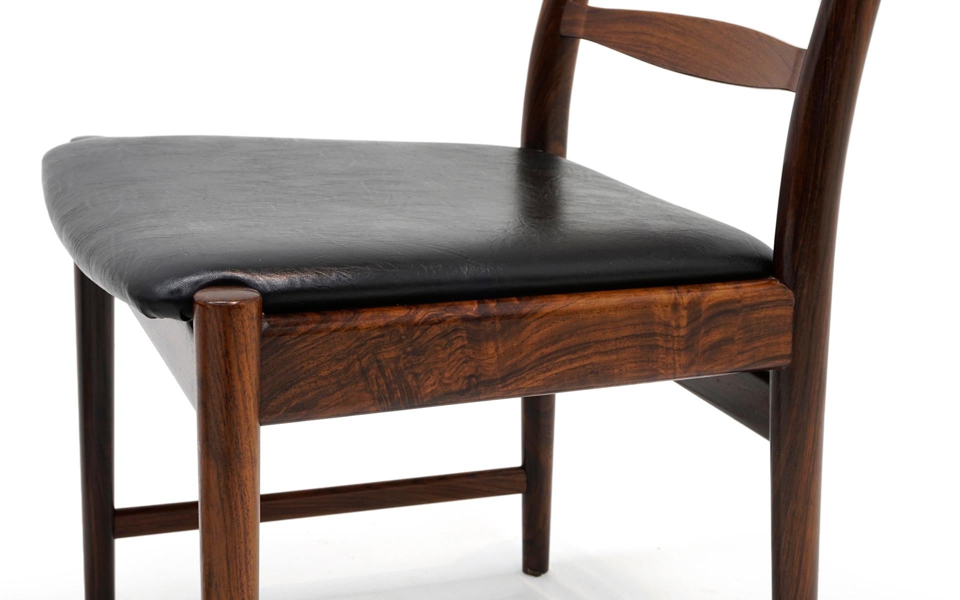 Ten Solid Rosewood Dining Chairs, Torbjørn Afdal, Two Arm and Eight Side Chairs 4