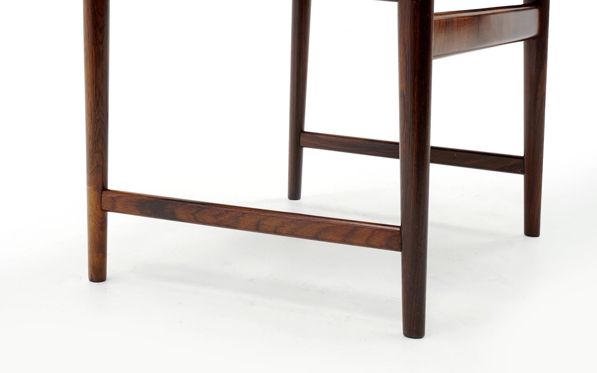 Ten Solid Rosewood Dining Chairs, Torbjørn Afdal, Two Arm and Eight Side Chairs 6