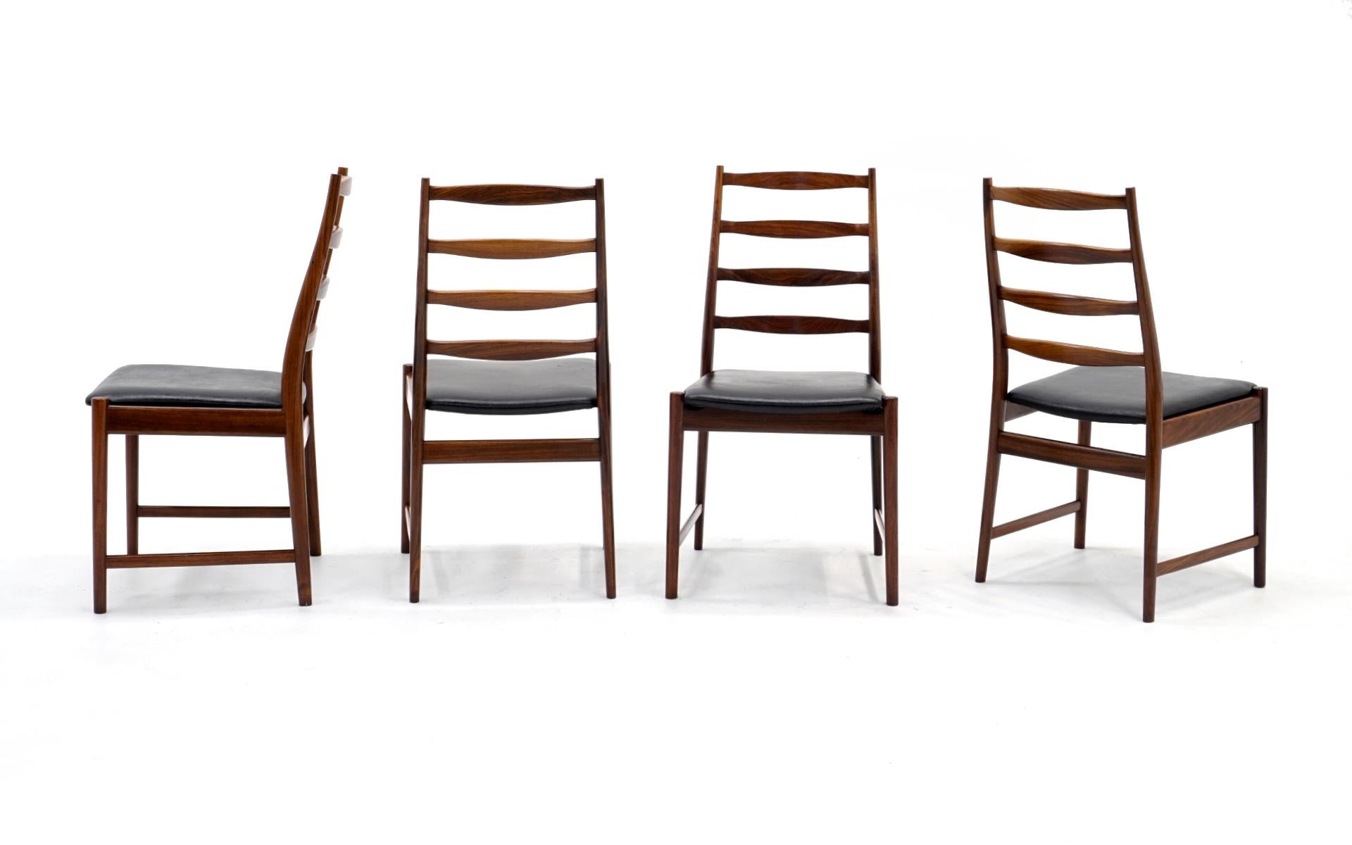 Beautiful set of 10 solid rosewood dining chairs designed by Torbjørn Afdal, Norway, 1960s. These are in amazing original condition. Very few signs of wear. Very solid and sturdy chairs in which a person can sit for long periods. Simply one of the