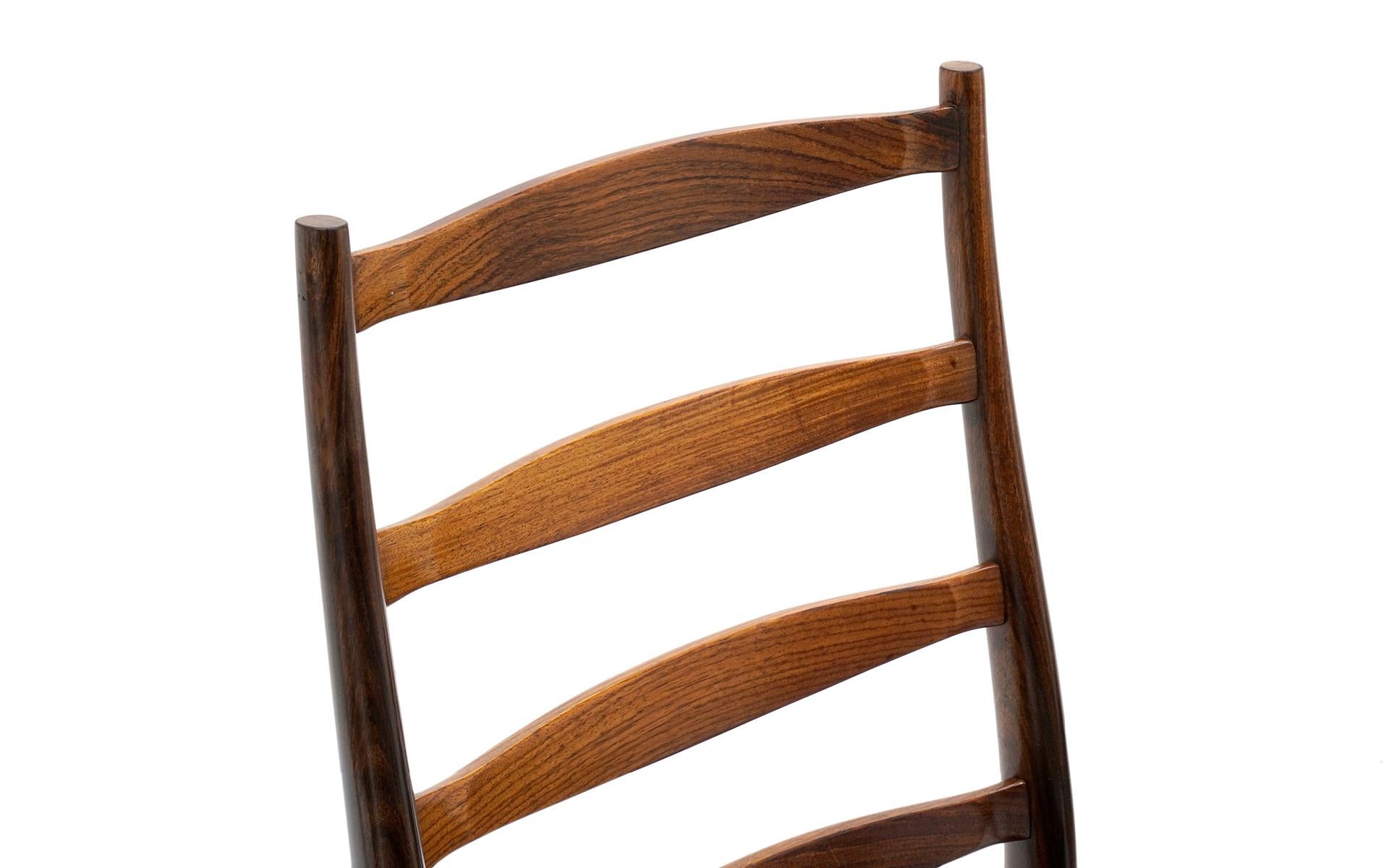 Upholstery Ten Solid Rosewood Dining Chairs, Torbjørn Afdal, Two Arm and Eight Side Chairs