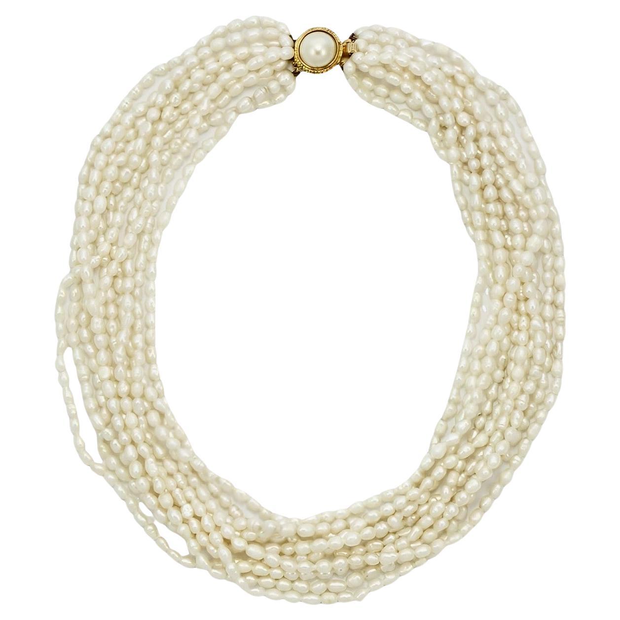 Multi strand rice pearl necklace new arrivals