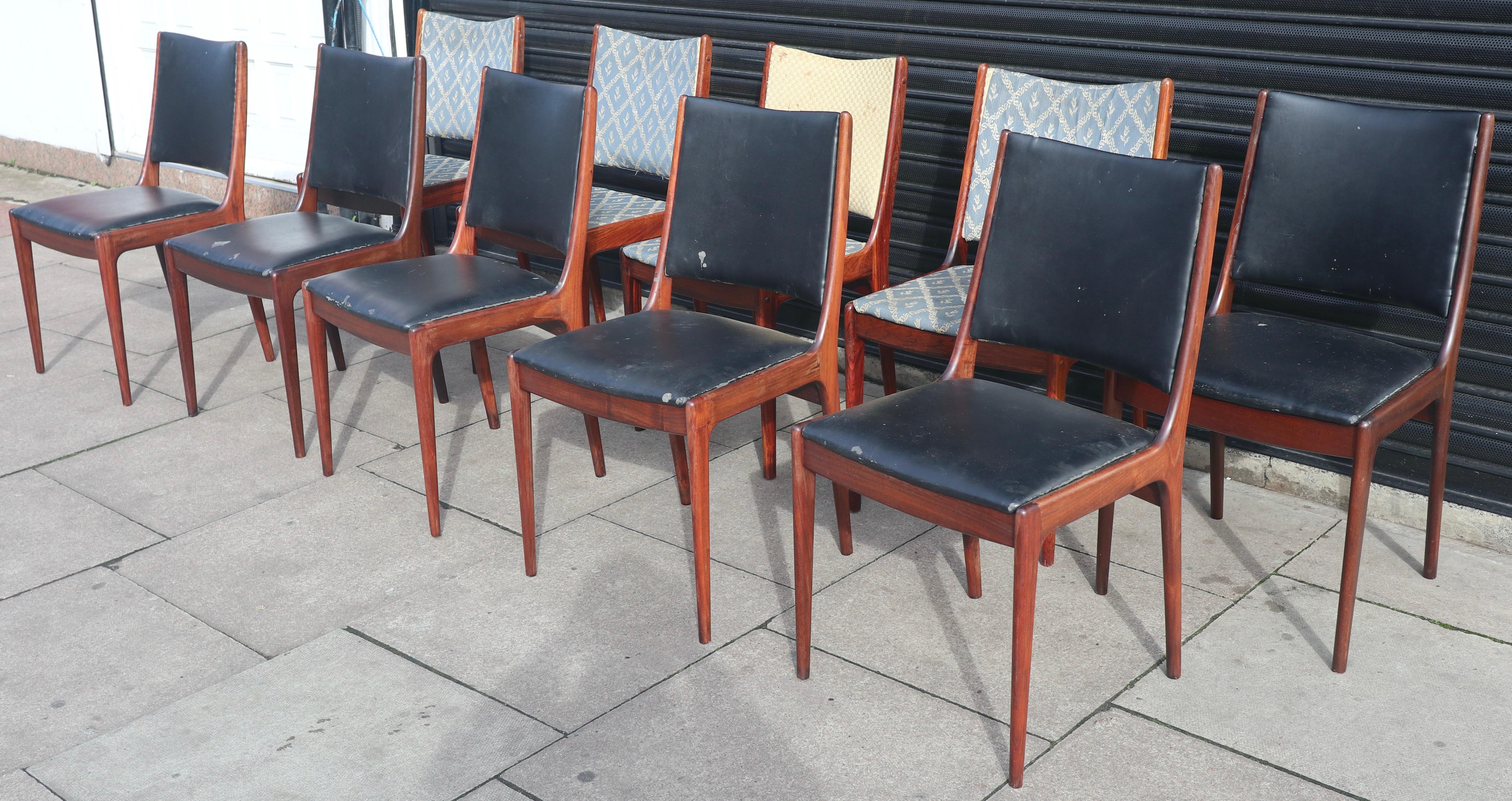 Eight Teak dining Chairs by Johannes Andersen for Uldum Møbelfabrik 1960s 5