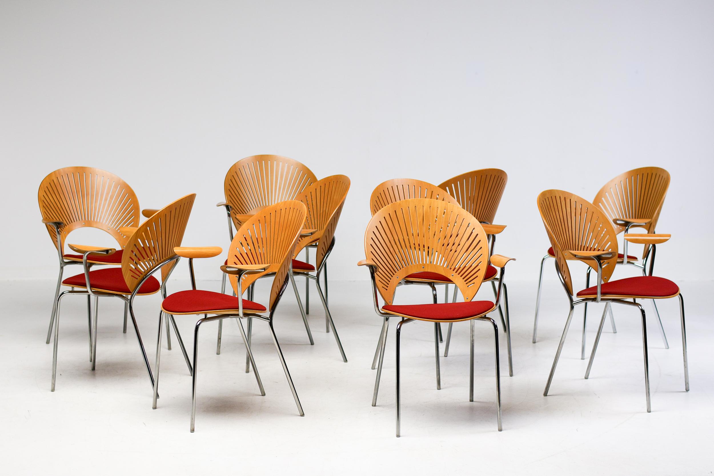 Ten Trinidad Armchairs by Nanna Ditzel For Sale 4