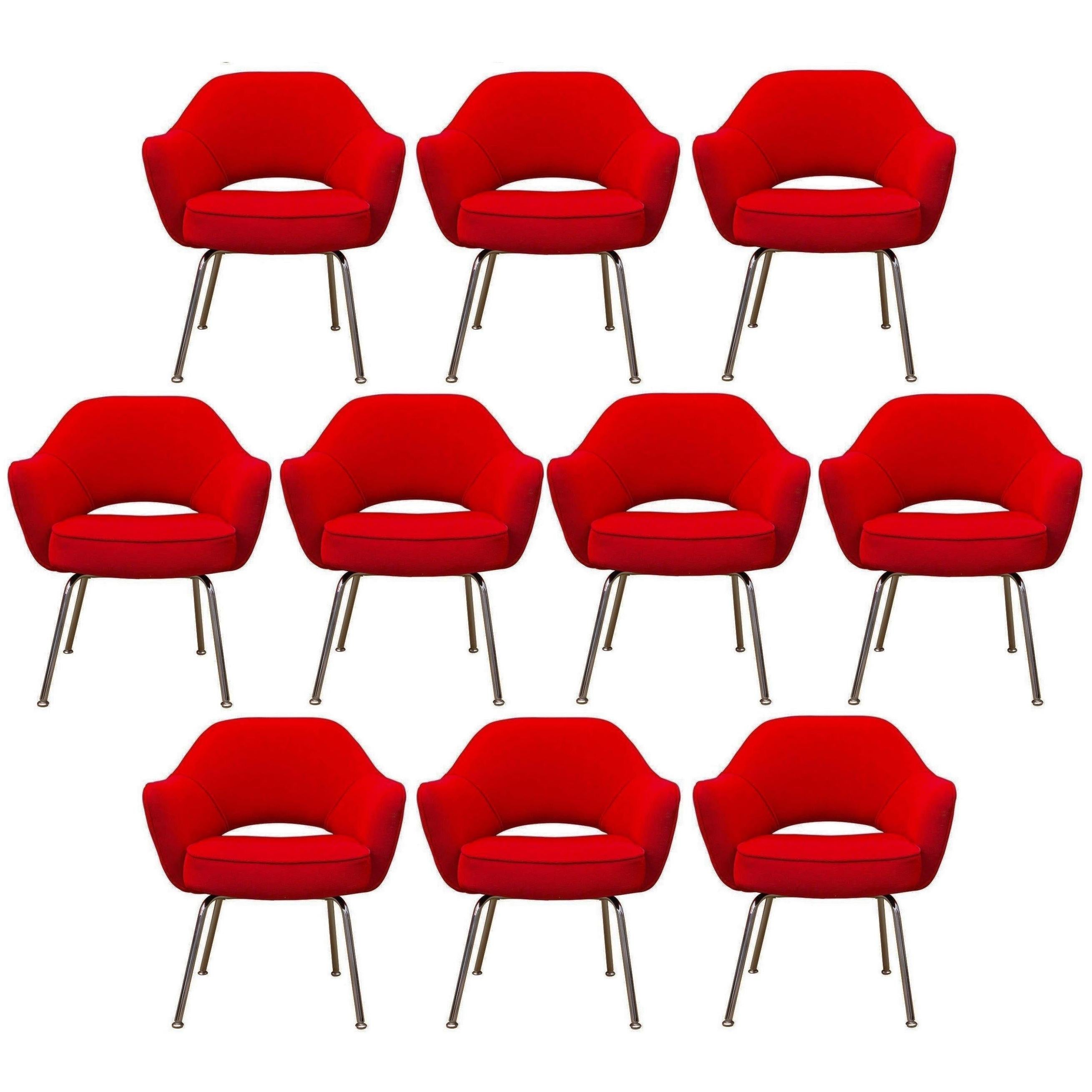 Ten Vintage Eero Saarinen Executive Chairs by Knoll For Sale