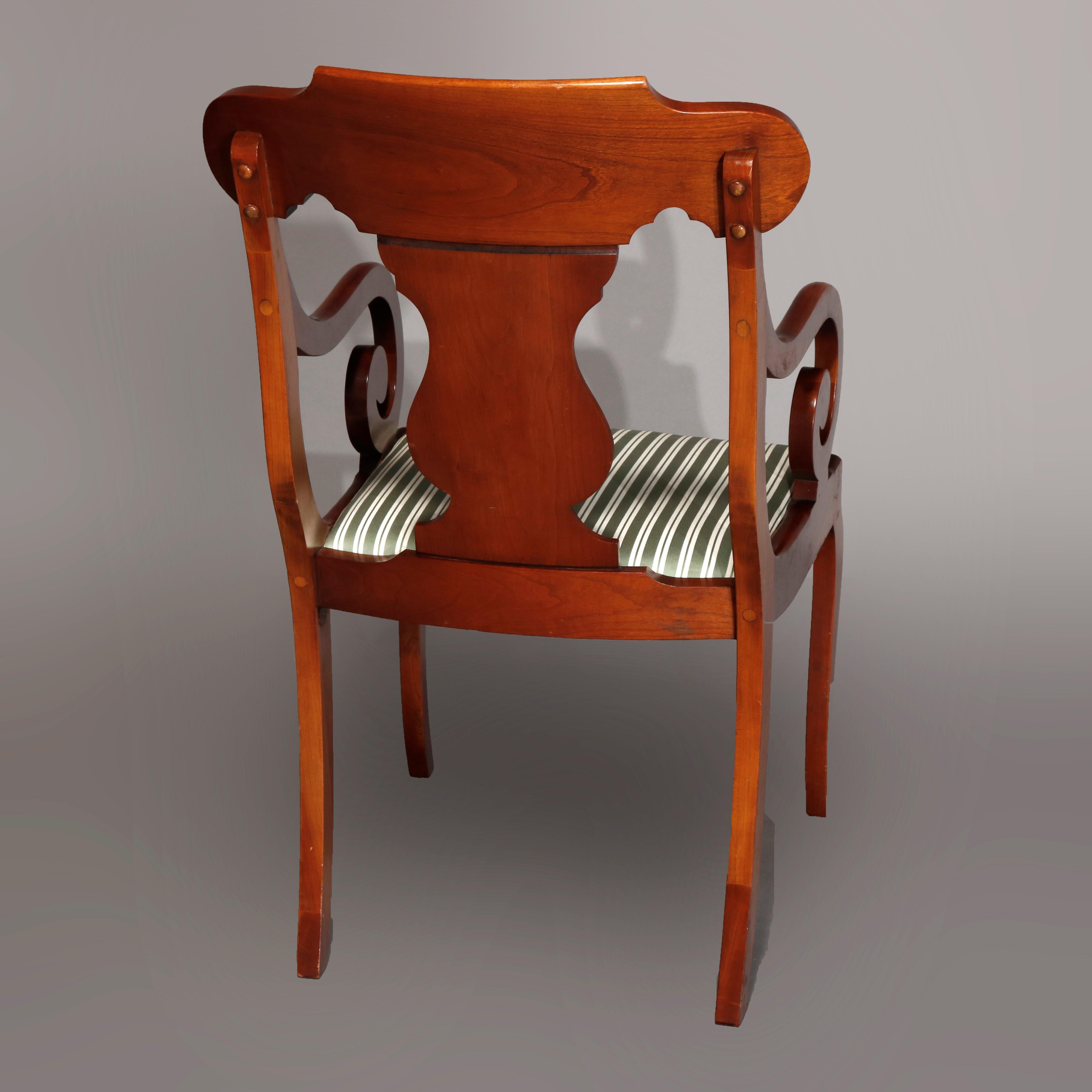 American Ten Vintage Pennsylvania House Cherry Gondola Style Dining Chairs, 20th Century