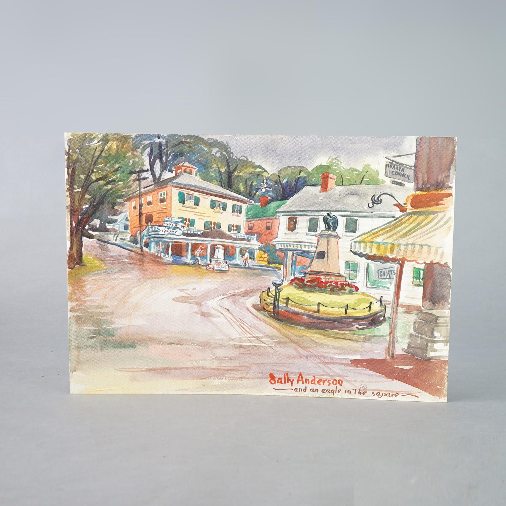 Dieci acquerelli vintage di Sally Anderson C1940 in vendita 7