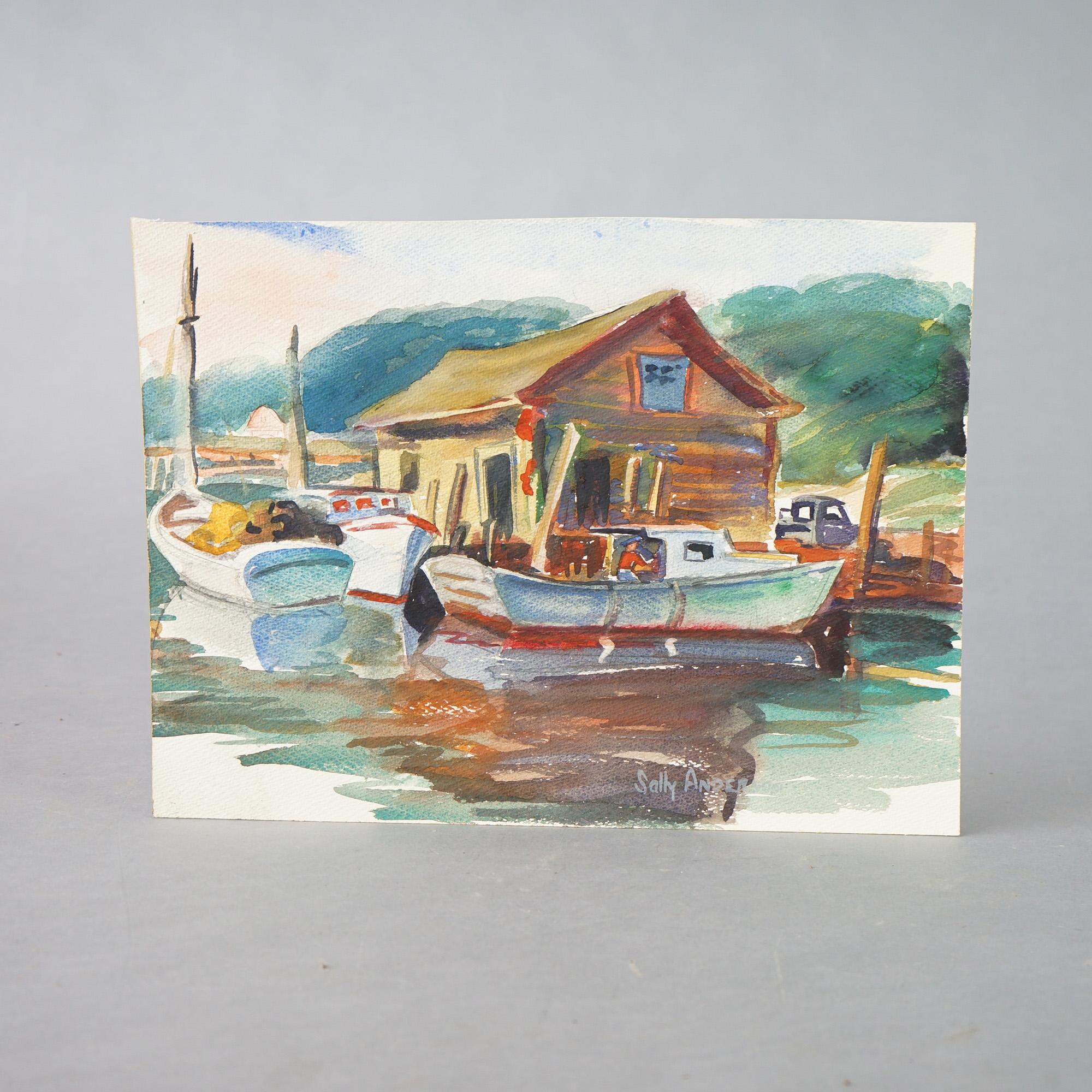Dieci acquerelli vintage di Sally Anderson C1940 in vendita 9