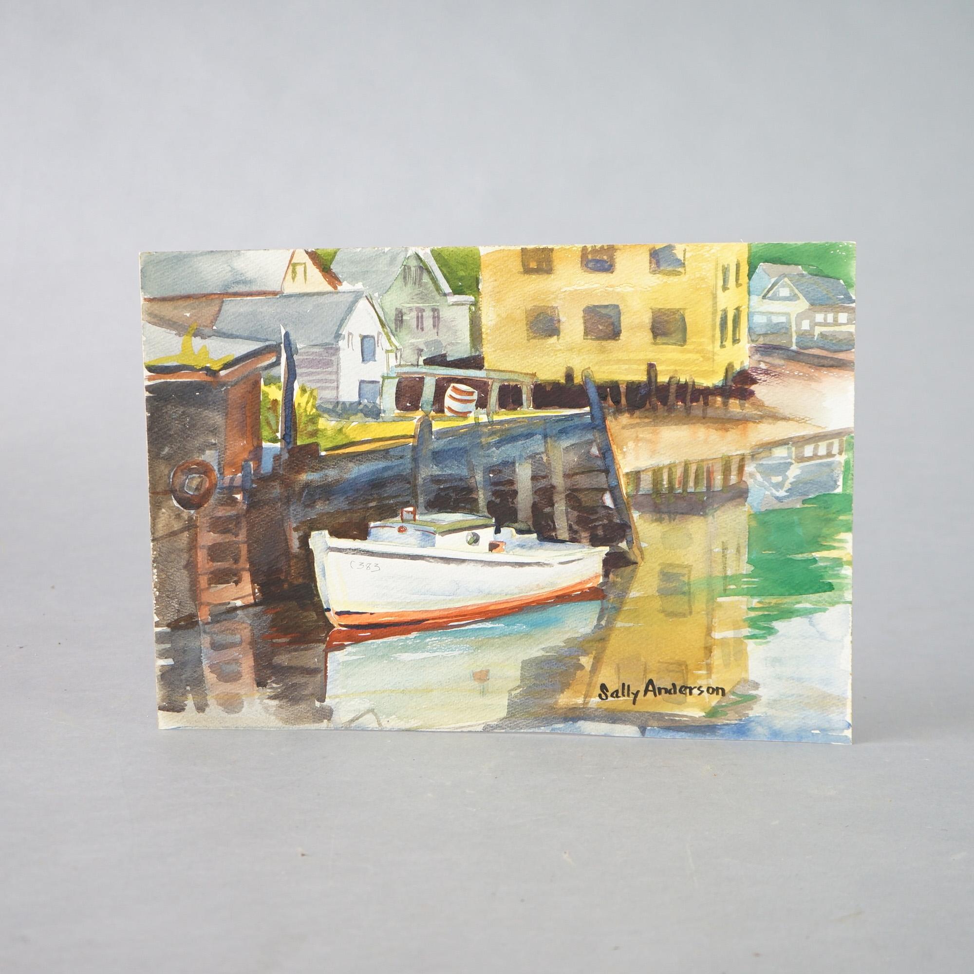 Dieci acquerelli vintage di Sally Anderson C1940 in vendita 12