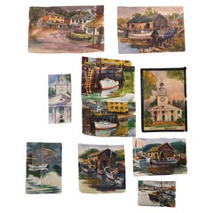 Ten Vintage Watercolor Paintings by Sally Anderson C1940