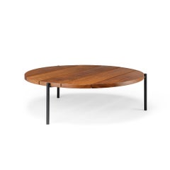 Ten10 Madeira Line Coffee Table ; Top Solid Plank Teak, Base Stainless ; 43 "D