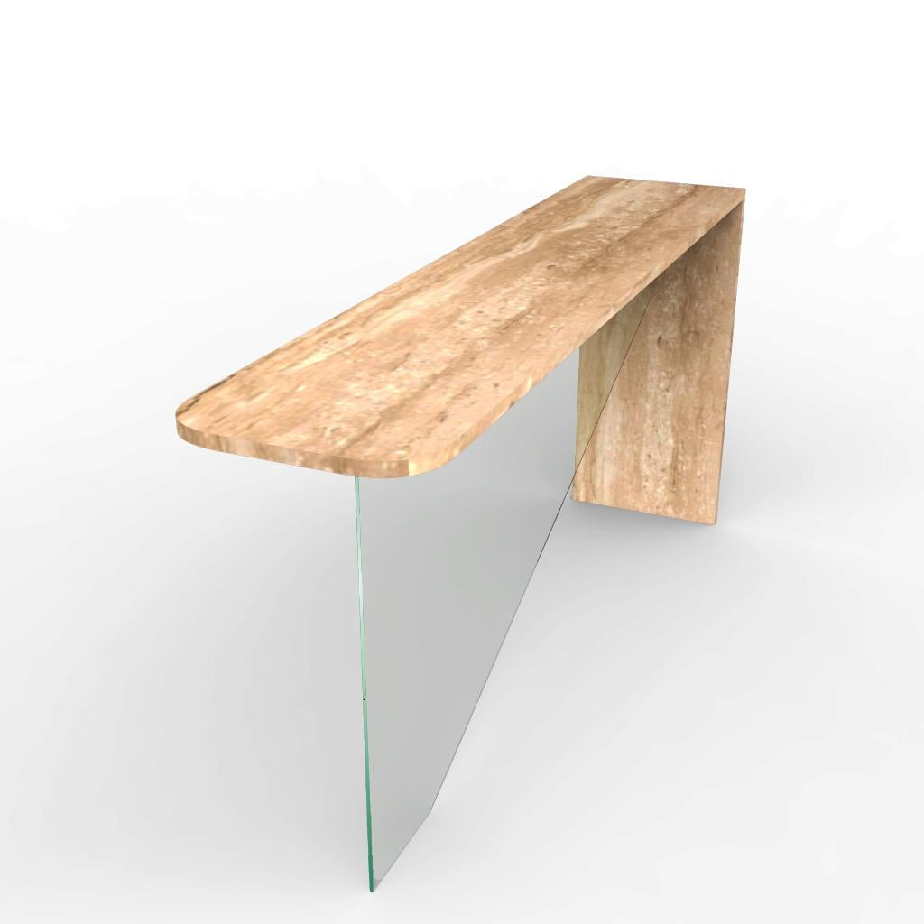 Moderno Tavolo Console in Marmo Tena Mobili su misura in Marmo e Cristallo Realizzati su misura in Spagna in vendita
