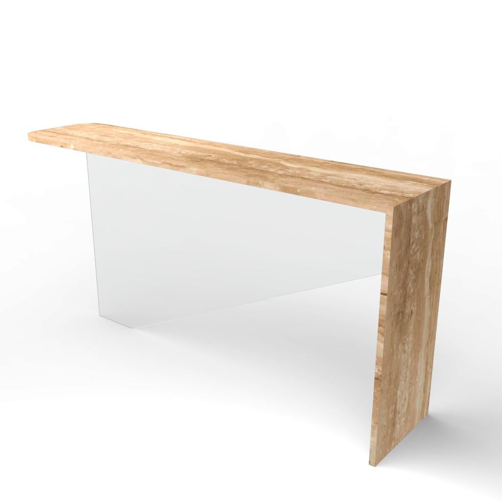 Fatto a mano Tavolo Console in Marmo Tena Mobili su misura in Marmo e Cristallo Realizzati su misura in Spagna in vendita