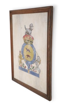 Tenacity & Boldness Painted Coat of Arms on Wood
