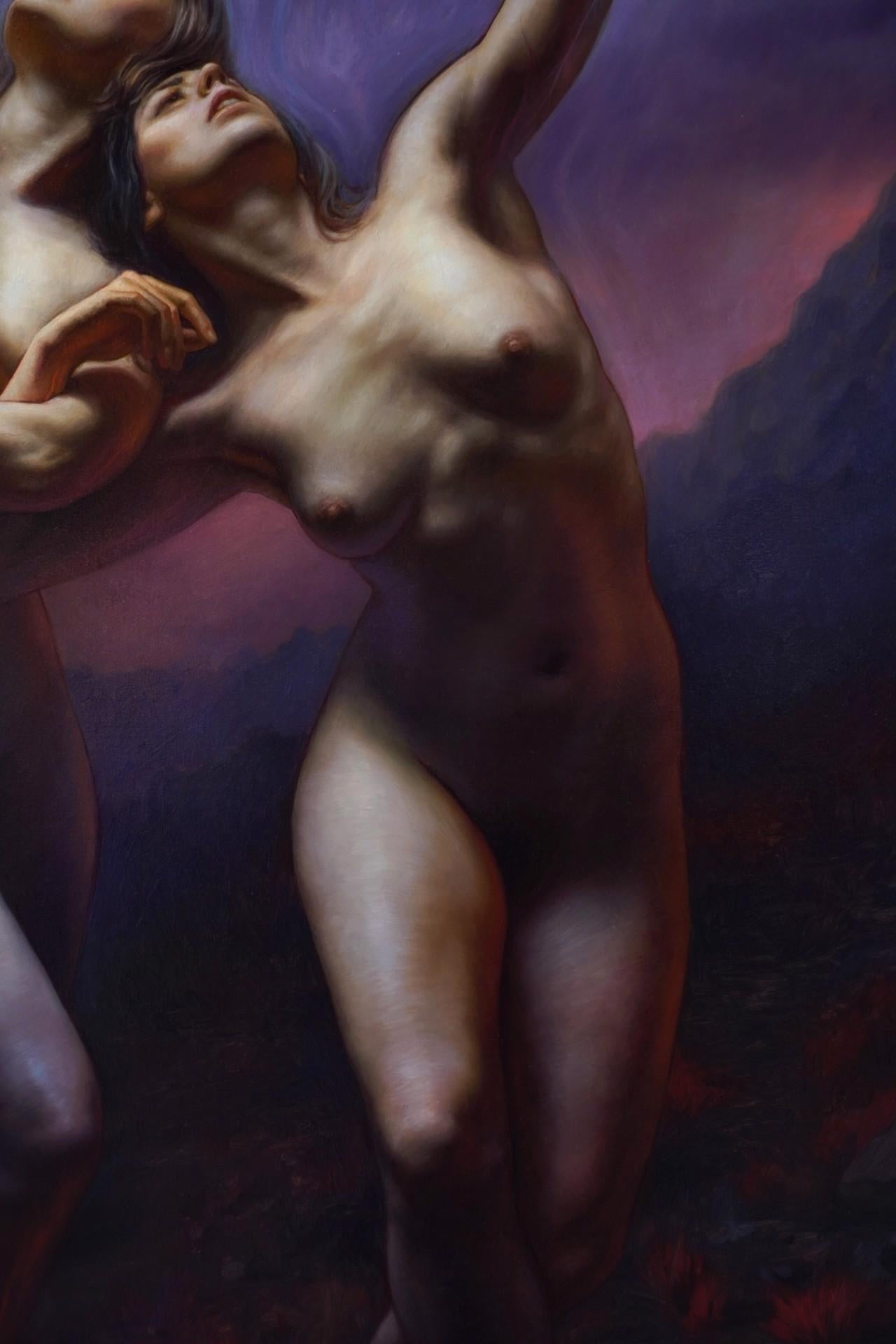 Tapisserie - Noir Nude Painting par Tenaya Sims