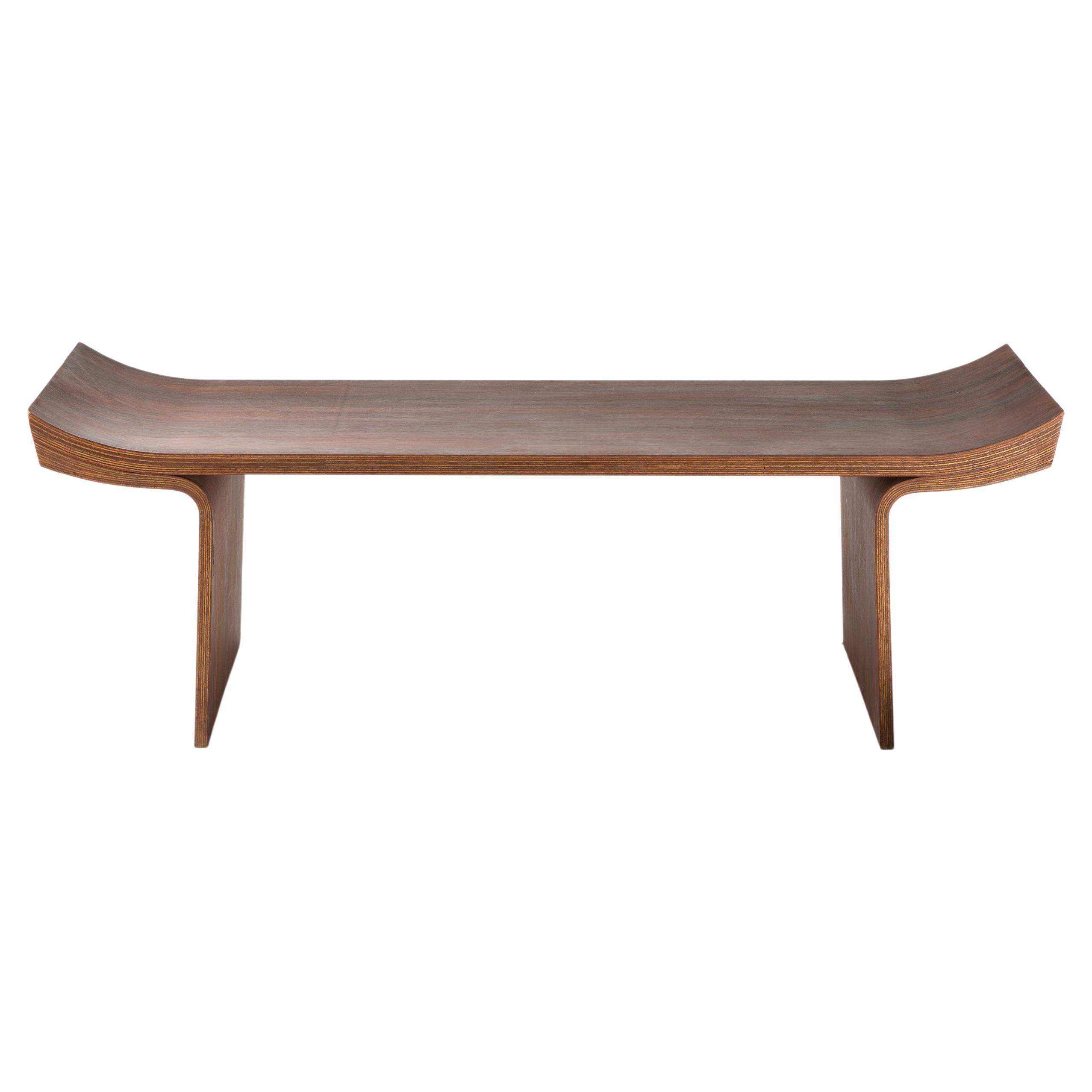 Mid Century Tendo Mokko Bench Coffee table Brown Japanese Plywood For Sale